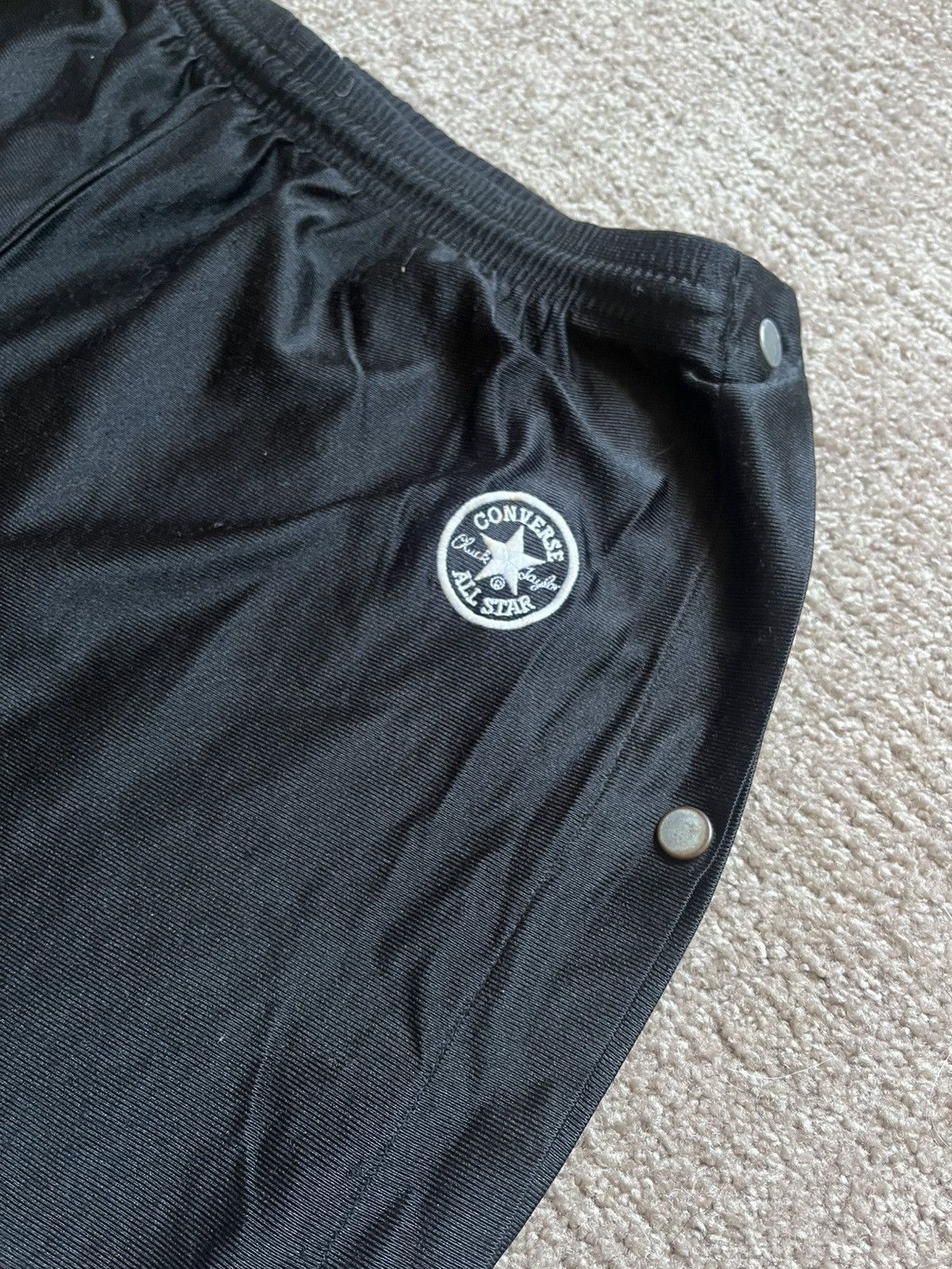 Converse VTG 80’s Converse Button Black Track Pants Size US 34 / EU 50 - 4 Thumbnail
