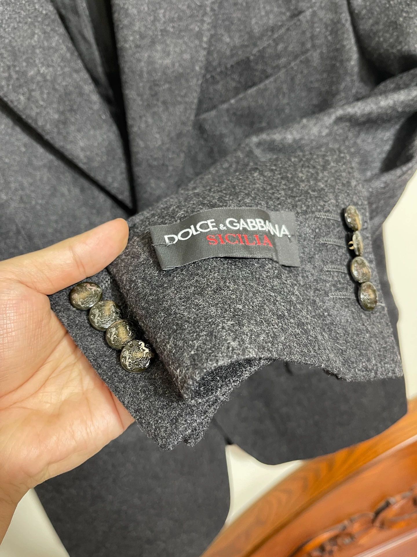 Dolce & Gabbana Dolce & Gabbana Slim Fit Wool Blazer Size 50 Size 50R - 5 Thumbnail