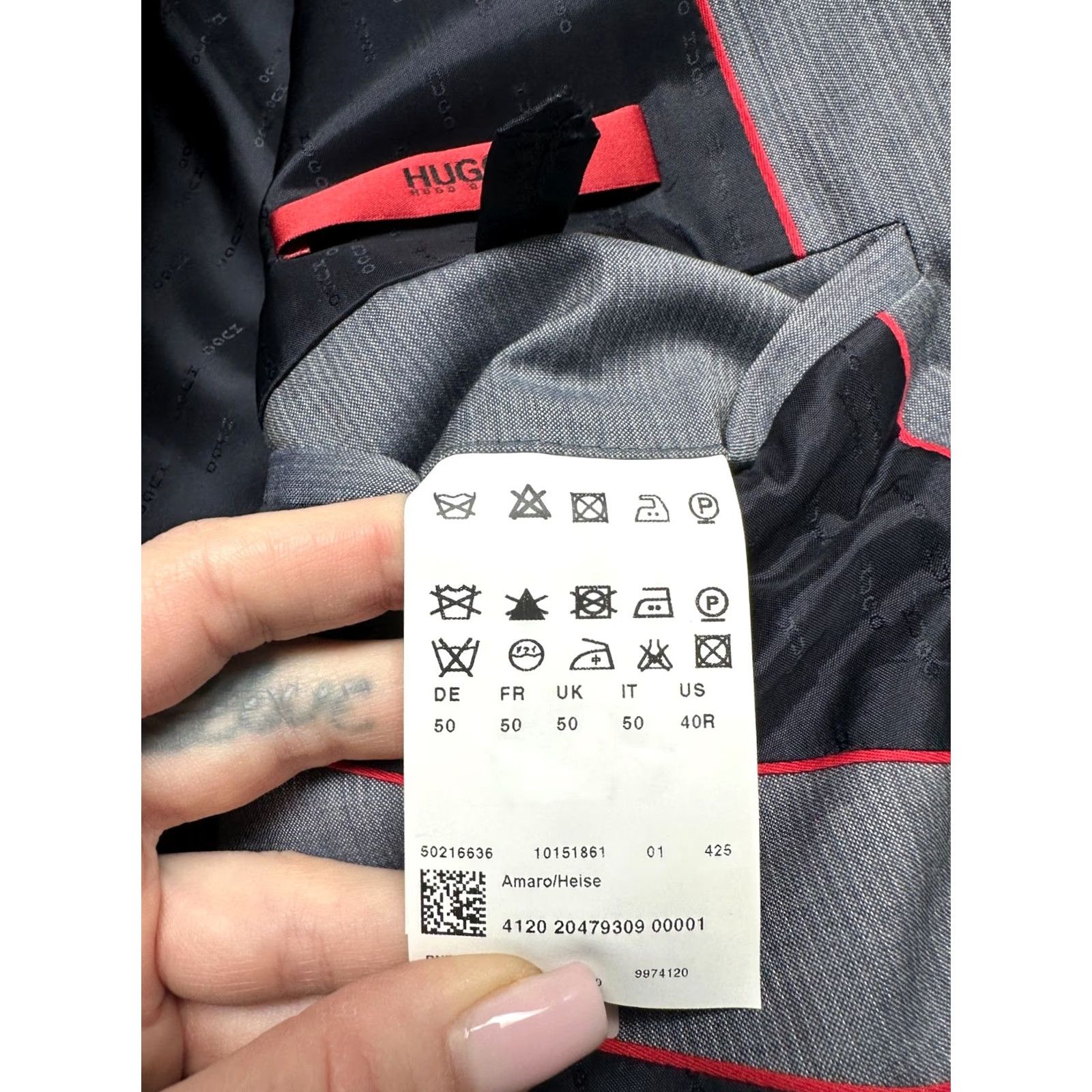 Hugo Boss HUGO BOSS Suit Mens Wool 2 Button Blazer + Pants Size 50 Gray 2 Piece Vintage: No (N/A) Size 50R - 5 Thumbnail