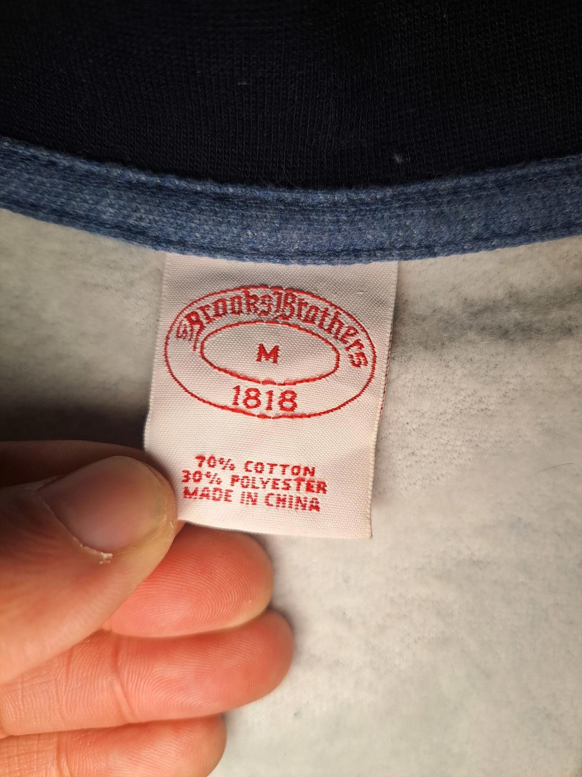 Brooks Brothers Brooks Brothers Quarter Zip Sweater Mens Medium Blue Cotton Size US M / EU 48-50 / 2 - 2 Thumbnail