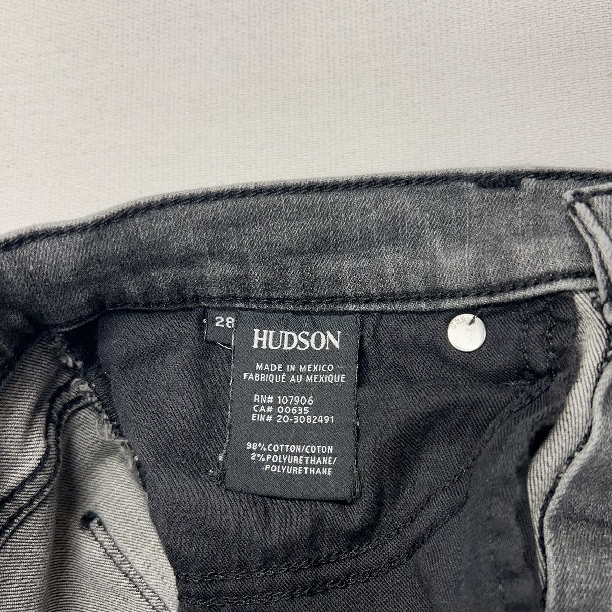 Hudson Hudson Jeans Grey Nico Mid Rise Super Skinny Denim Washed Size 28" / US 6 / IT 42 - 8 Thumbnail