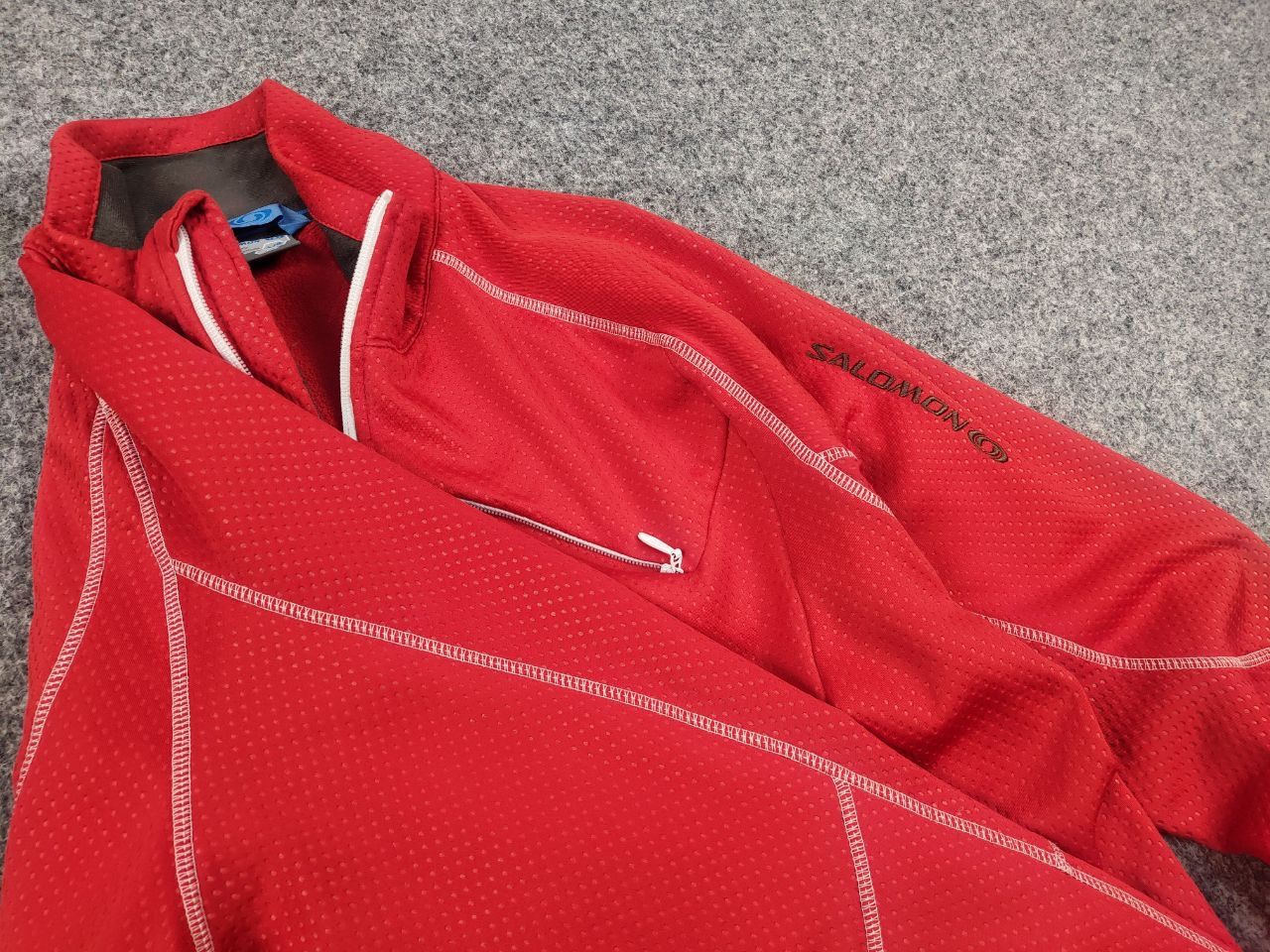 Salomon Vintage Salomon Acti Logo Zip Red Fleece Long sleeve Size US L / EU 52-54 / 3 - 10 Thumbnail