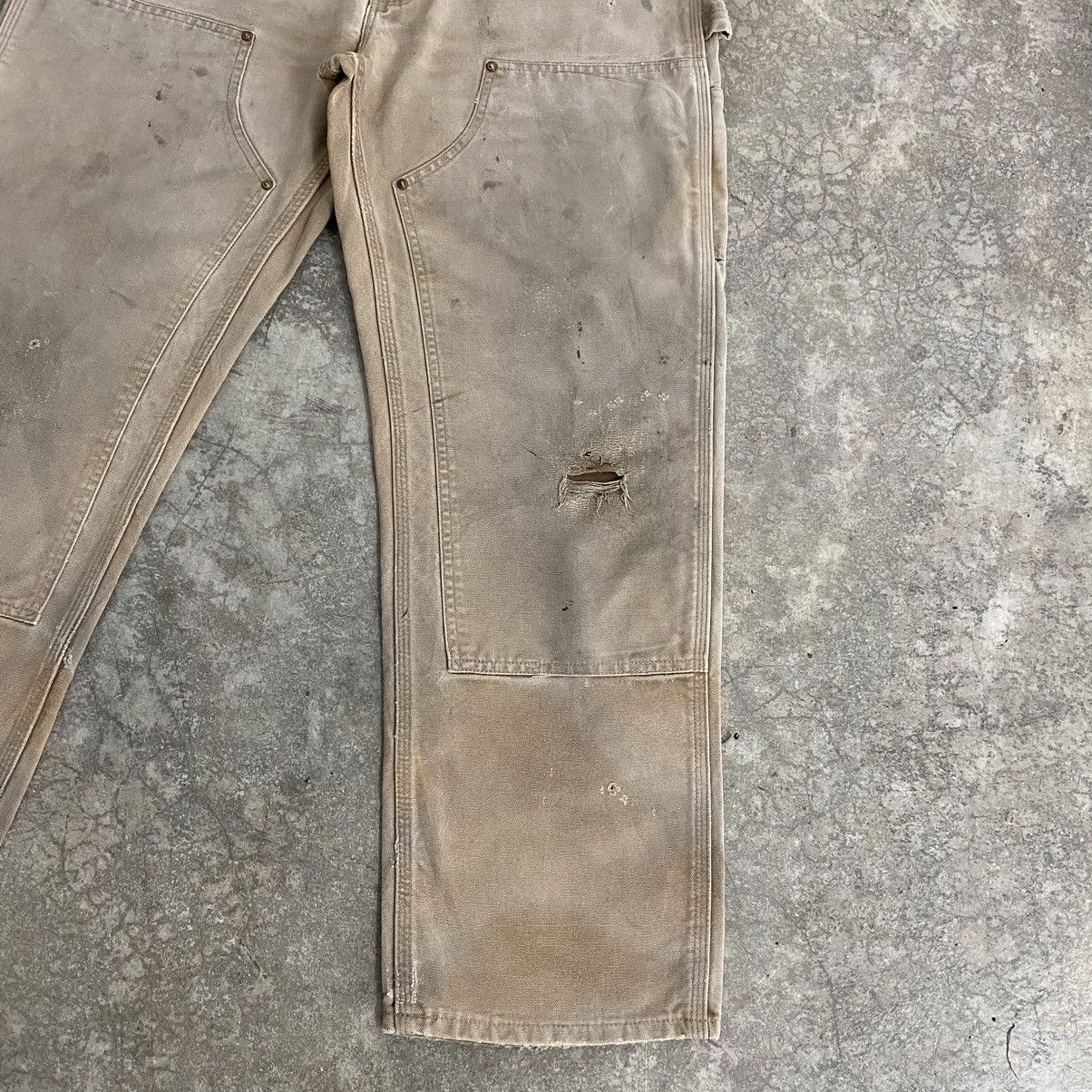 Carhartt VTG Carhartt Double Knee Faded Tan Dirty Carpenter Pants Size US 35 - 8 Thumbnail