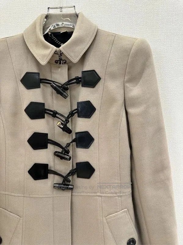 Burberry Burberry Khaki Wool Double-Breasted Long Coat. Size S / US 4 / IT 40 - 3 Thumbnail