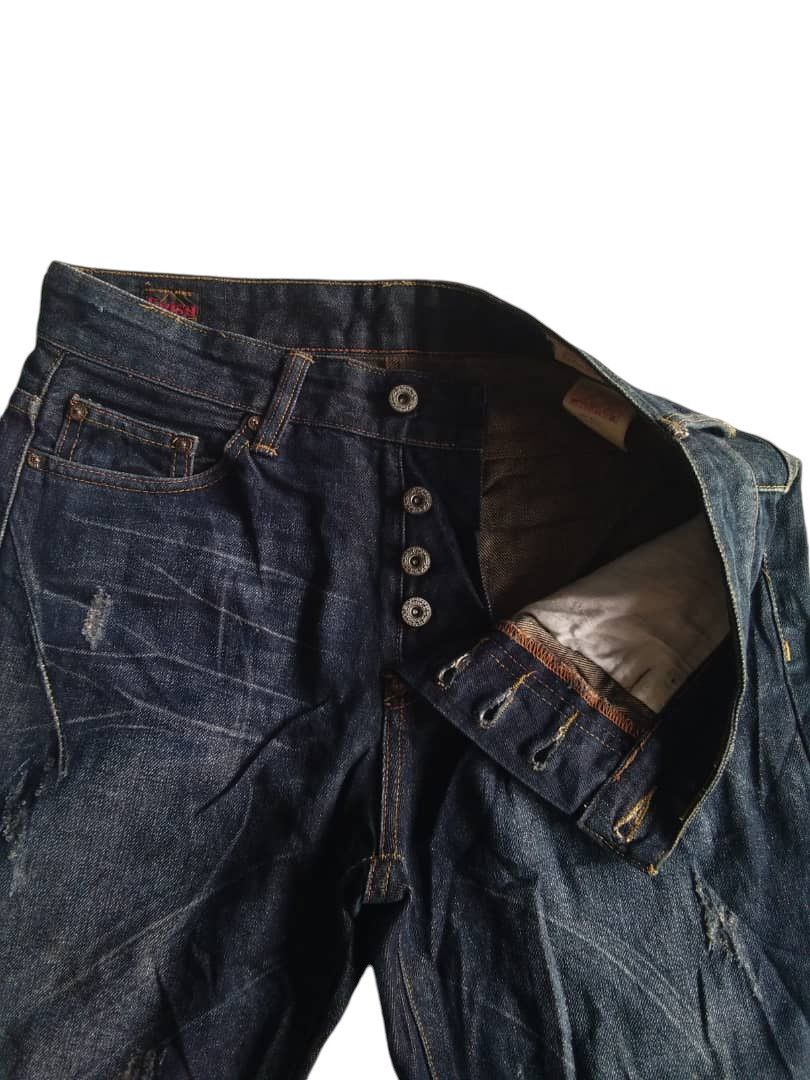 Rare💥Evisu Black Seagull Selvedge Jeans Denim🎌