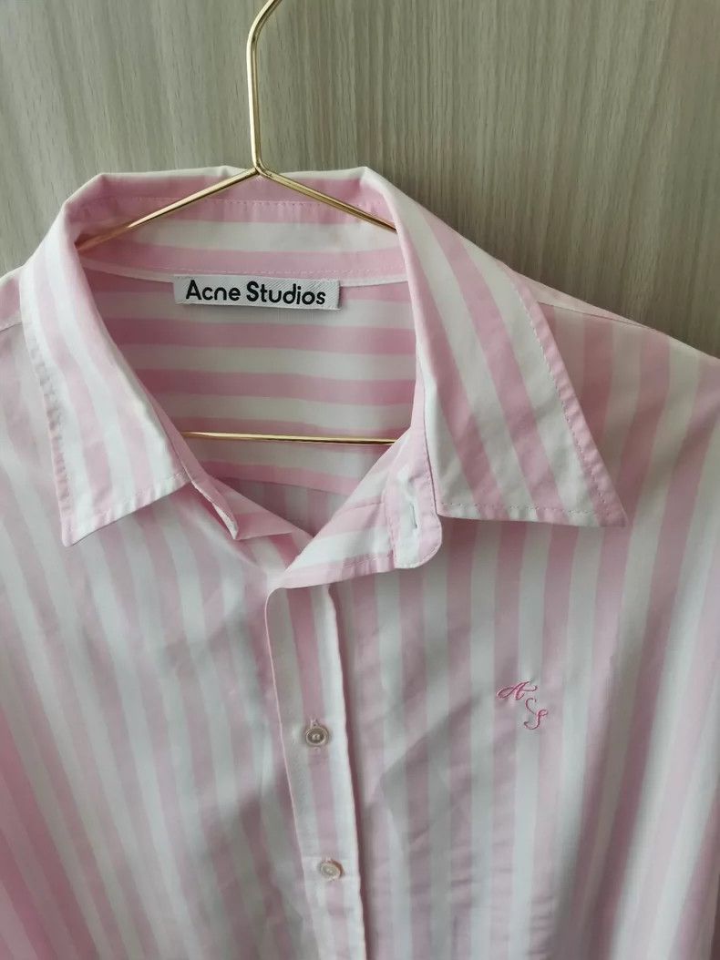 Acne Studios Acne Studios Pink striped shirt Size M / US 6-8 / IT 42-44 - 2 Thumbnail