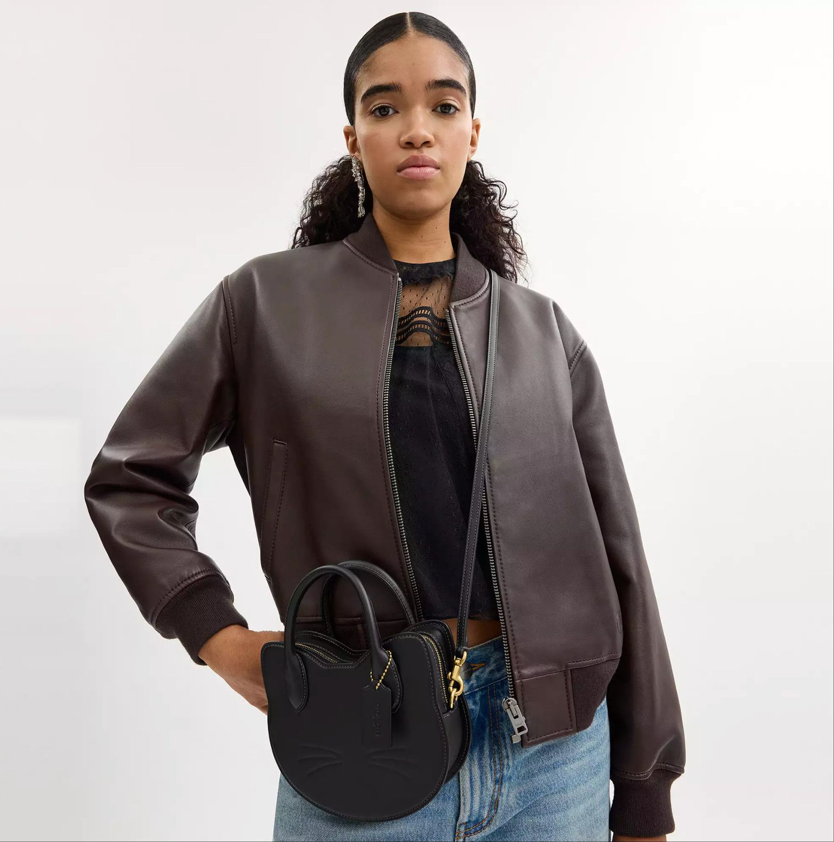 Coach Cat 🐱🐱🐱 crossbody bag 👻🐱2025 Halloween Holidays cw615 Size ONE SIZE - 7 Thumbnail