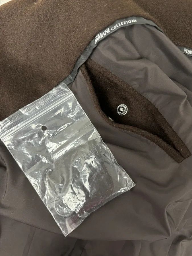 Armani Collezioni Armani Officer Brown Wool Pocket Jacket Size US M / EU 48-50 / 2 - 14 Thumbnail
