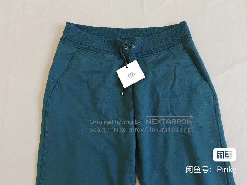 Hermes Hermes size L Men's Casual Sport Cashmere Pants, 94% Sea Is Size US 30 / EU 46 - 2 Thumbnail