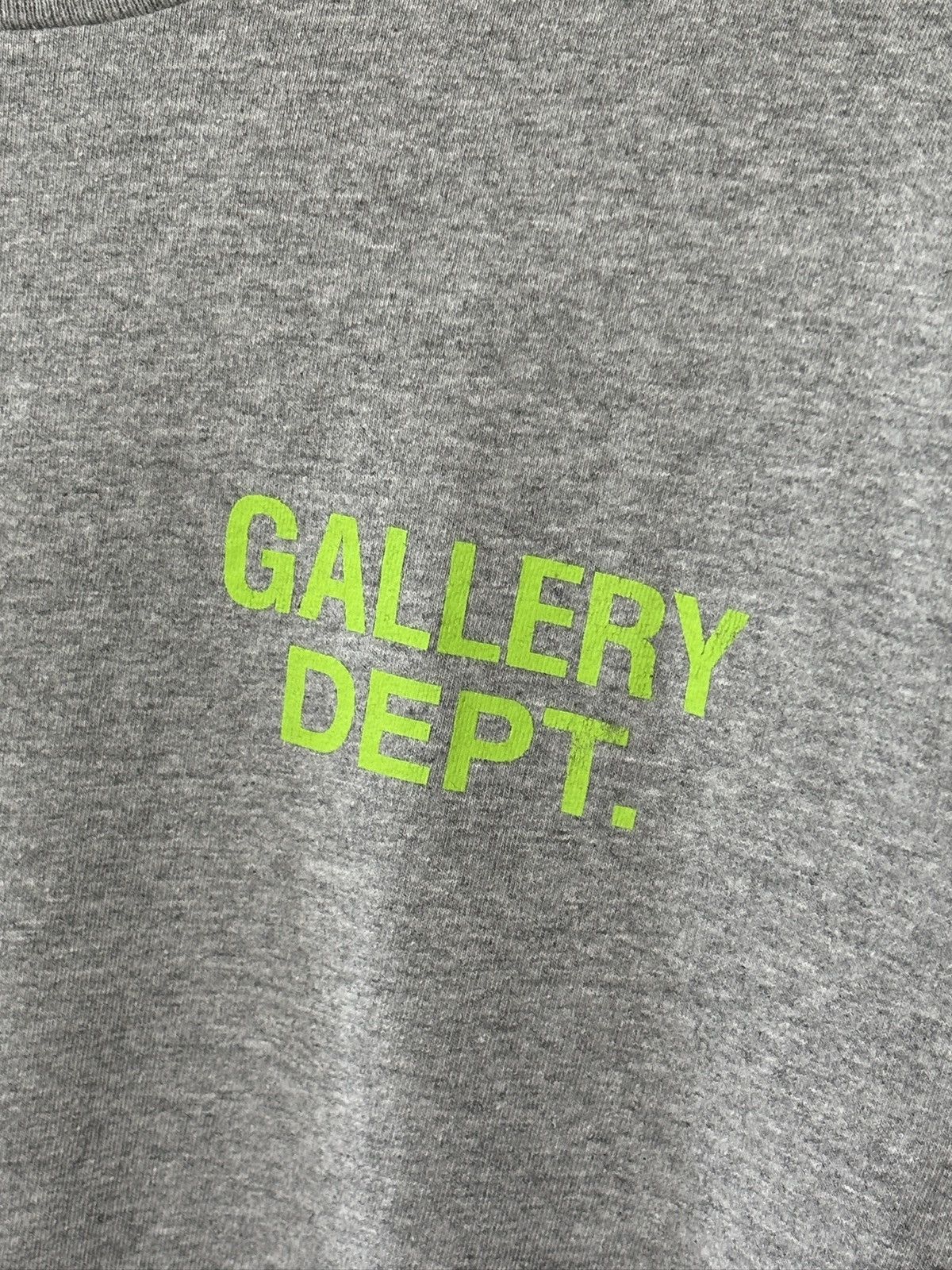 Gallery Dept. GALLERY DEPT LONG SLEEVE NEON GREEN LOGO TEE Size US L / EU 52-54 / 3 - 7 Thumbnail