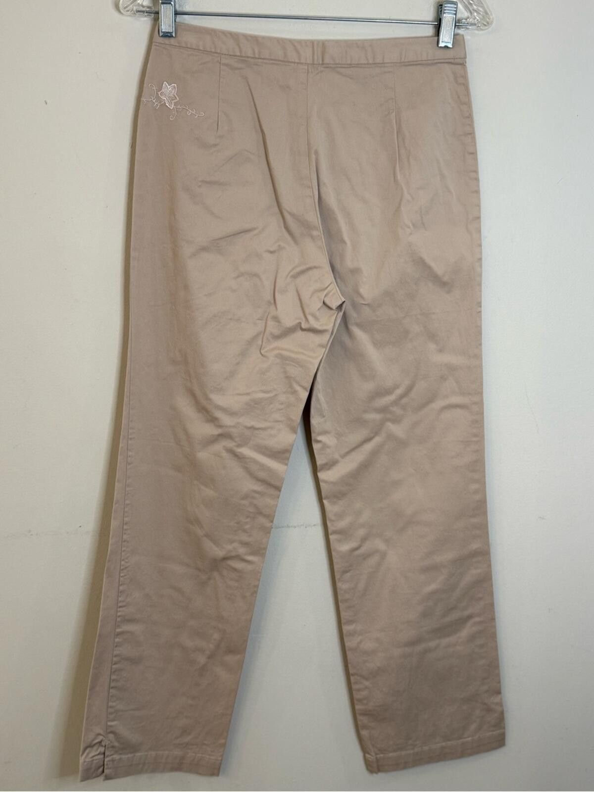 Other Lishiqi floral & positive affirmation khaki pants 28” waist Size 28" / US 6 / IT 42 - 2 Thumbnail