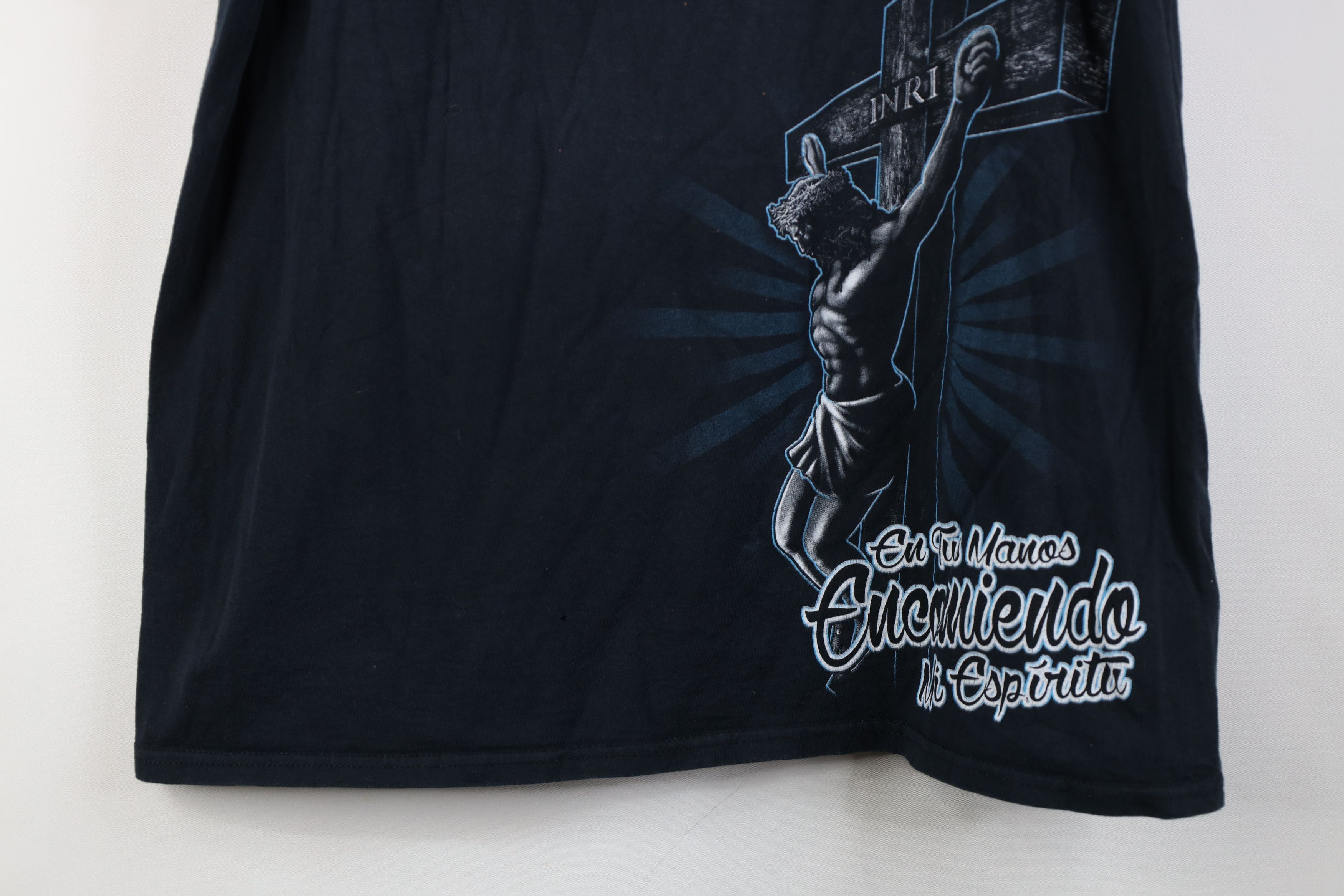 Vintage Vintage Y2K Streetwear Christian Jesus Cross Spanish T-Shirt Size US M / EU 48-50 / 2 - 3 Thumbnail