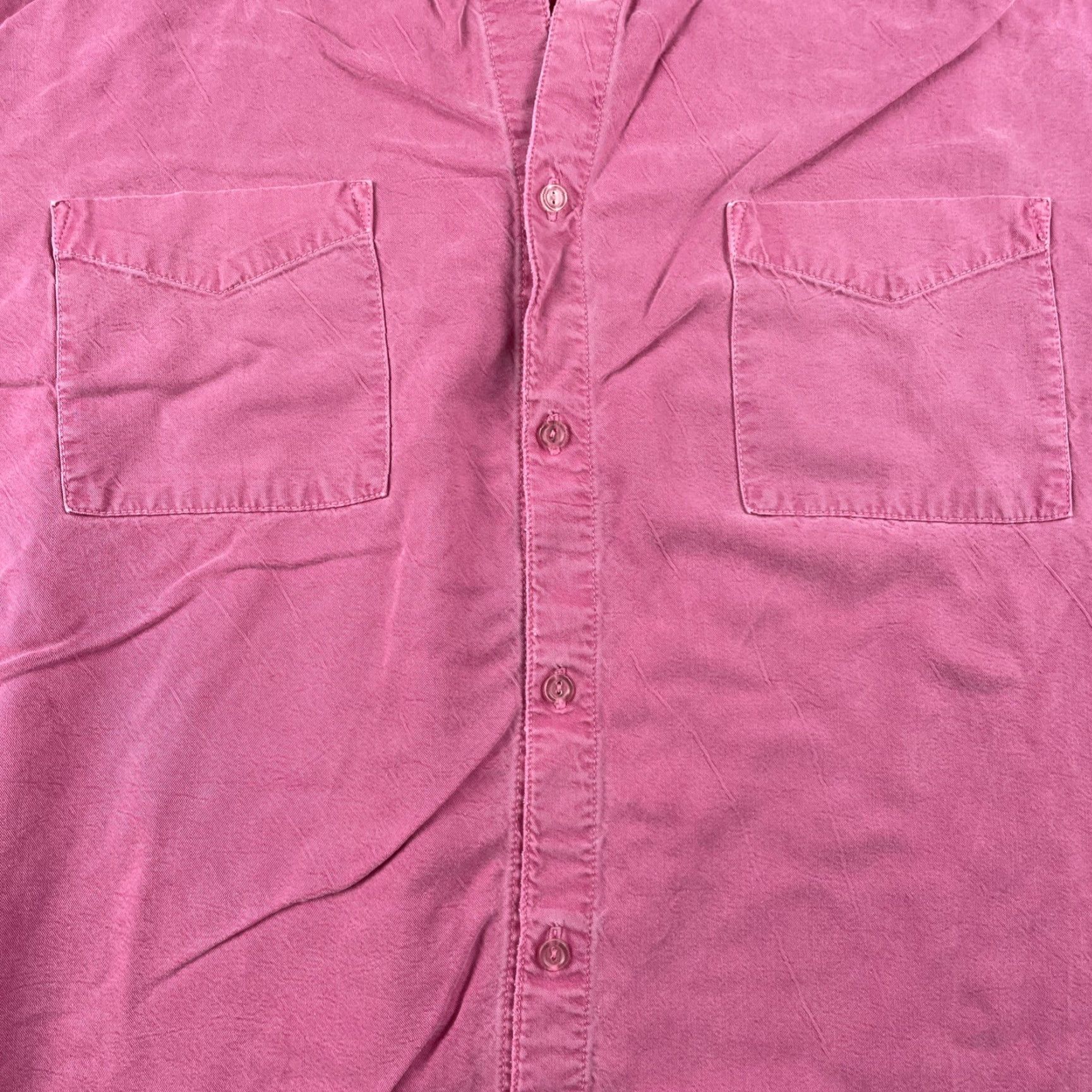 Vintage VINTAGE Tianello XL Long Sleeve Button-Up Shirt Pink Tencel Rayon Made in USA Size US XL / EU 56 / 4 - 5 Thumbnail