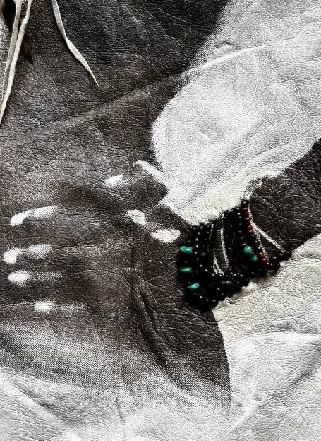 14th Addiction Tribal Portrait Beaded Handcrafted Goatskin Leather Jacket Size US S / EU 44-46 / 1 - 7 Thumbnail