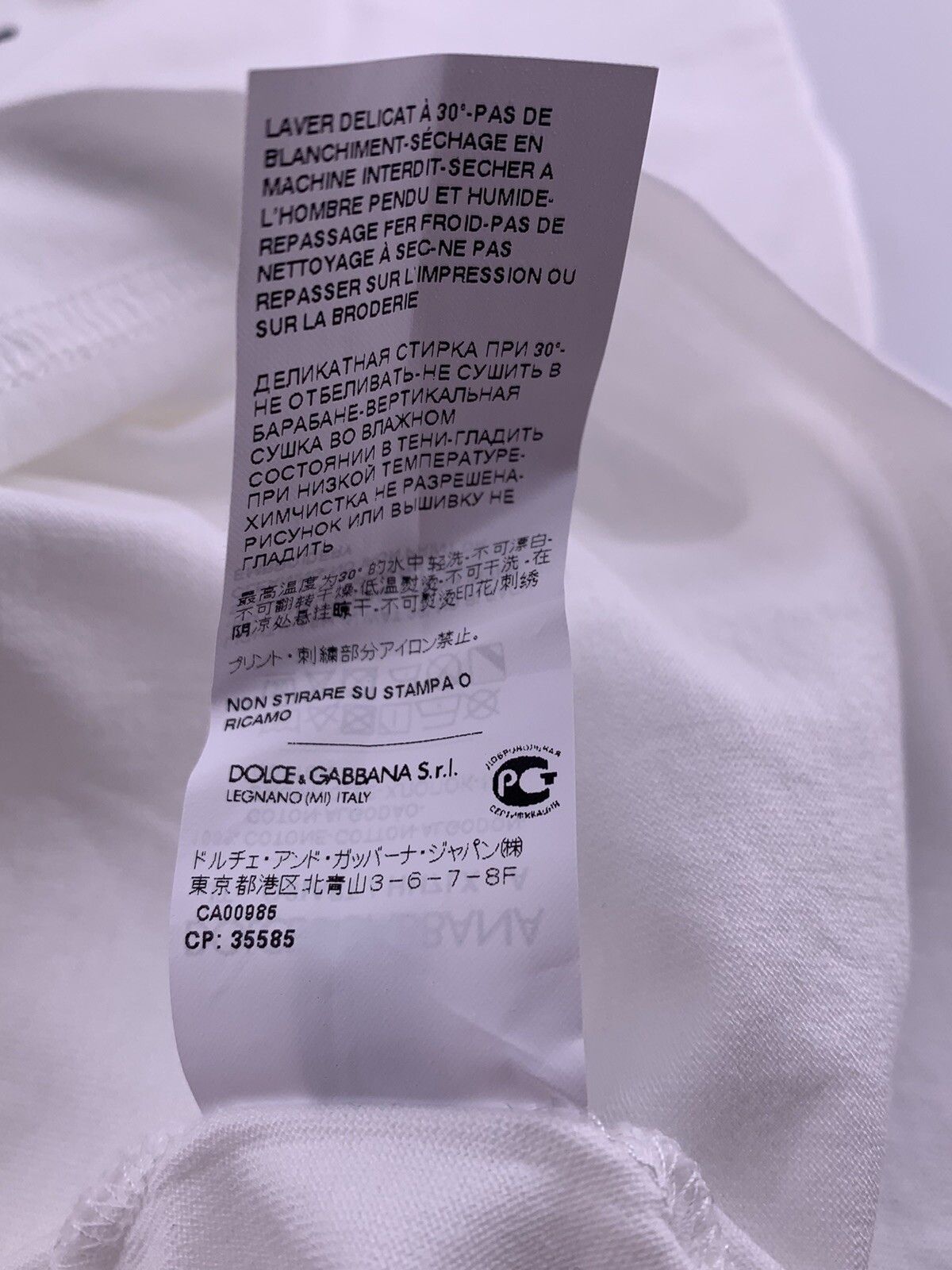 Dolce & Gabbana New Dolce&Gabbana T-Shirt Men's Size-52-L Size US L / EU 52-54 / 3 - 5 Thumbnail