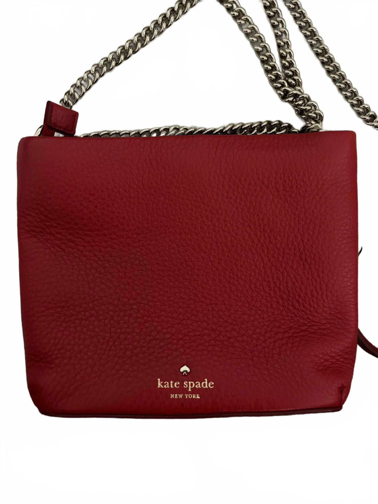 Designer BRAND NEW! Kate Spade Red Quilted Crossbody Bag with Pearls Size ONE SIZE - 3 Thumbnail