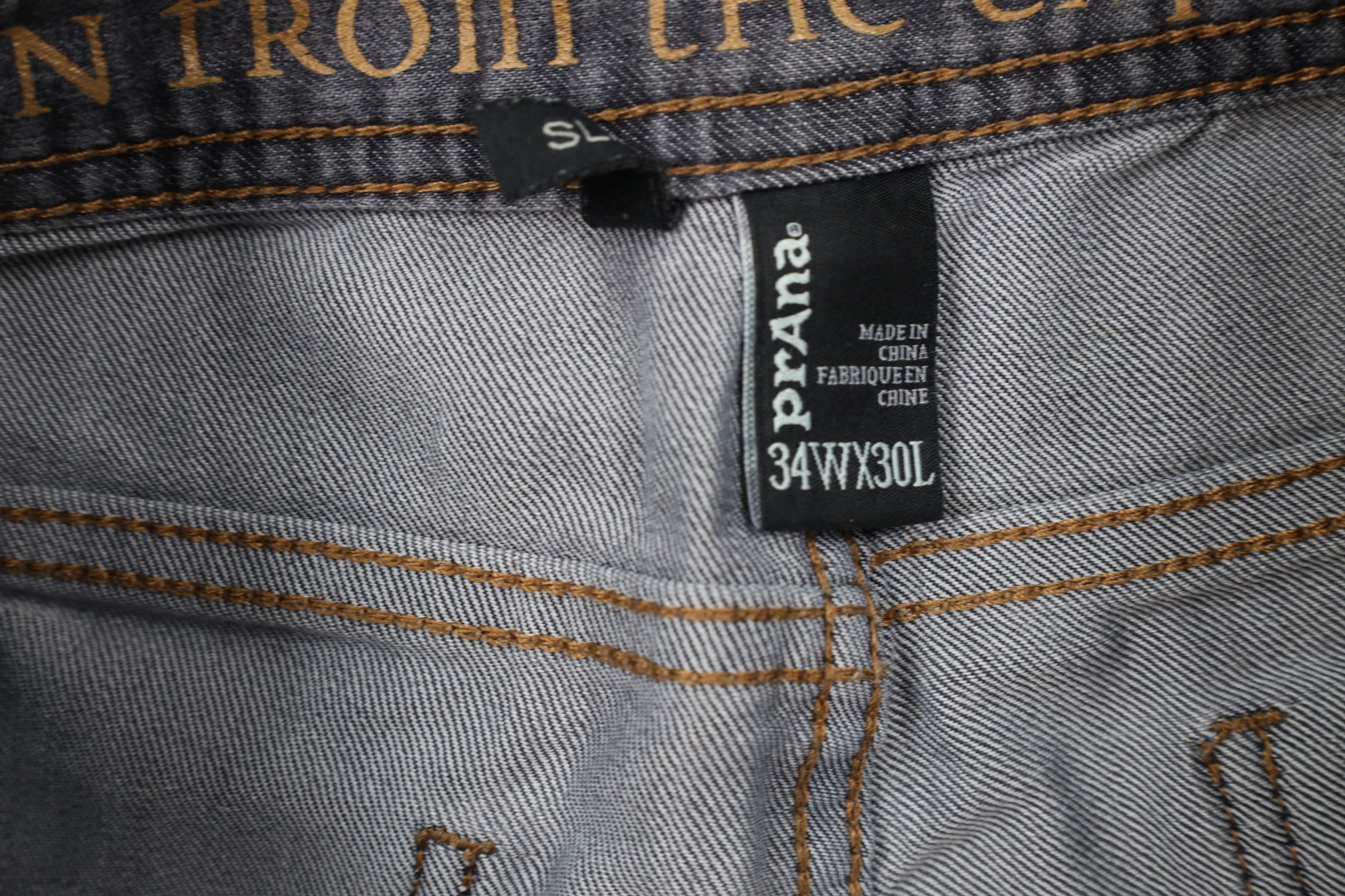 Prana × Vintage prAna Breathe Fit Stretch Faded Bridger Denim Jeans Gray Size US 34 / EU 50 - 7 Thumbnail