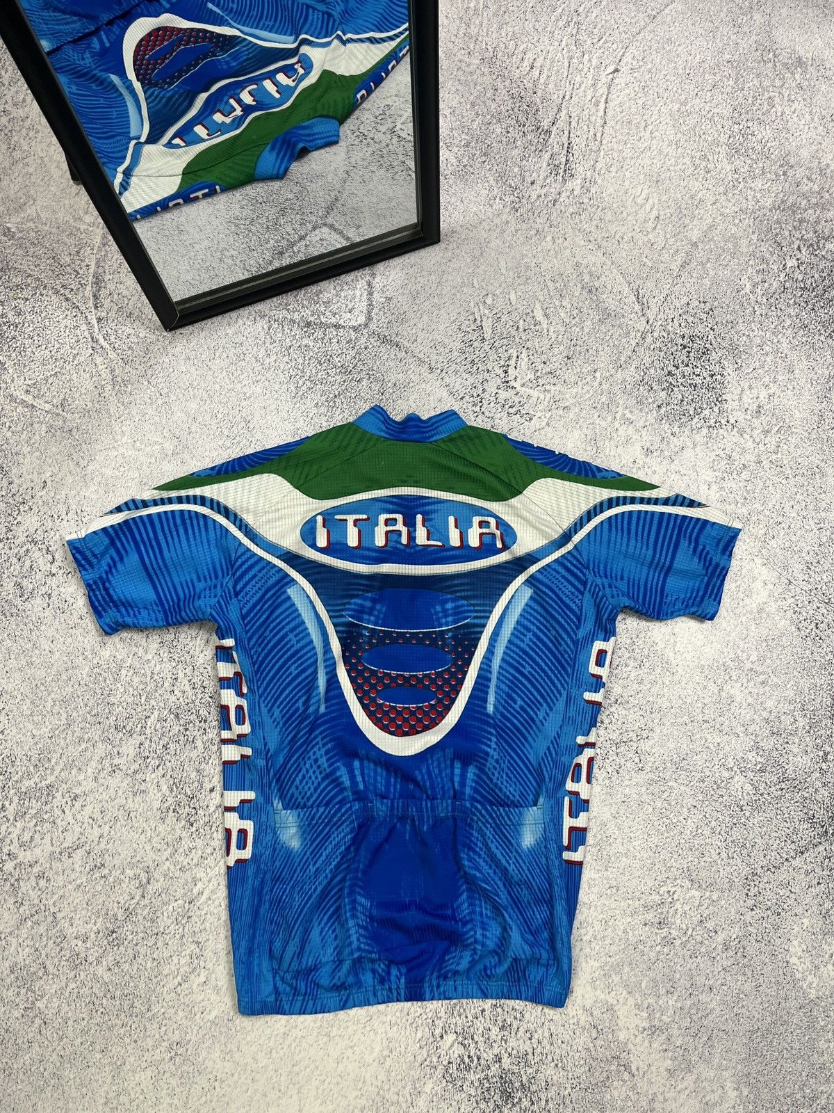 Vintage Castelli Italia Velo Cycling Jersey Crazy Overprint Rare Size US XL / EU 56 / 4 - 8 Thumbnail