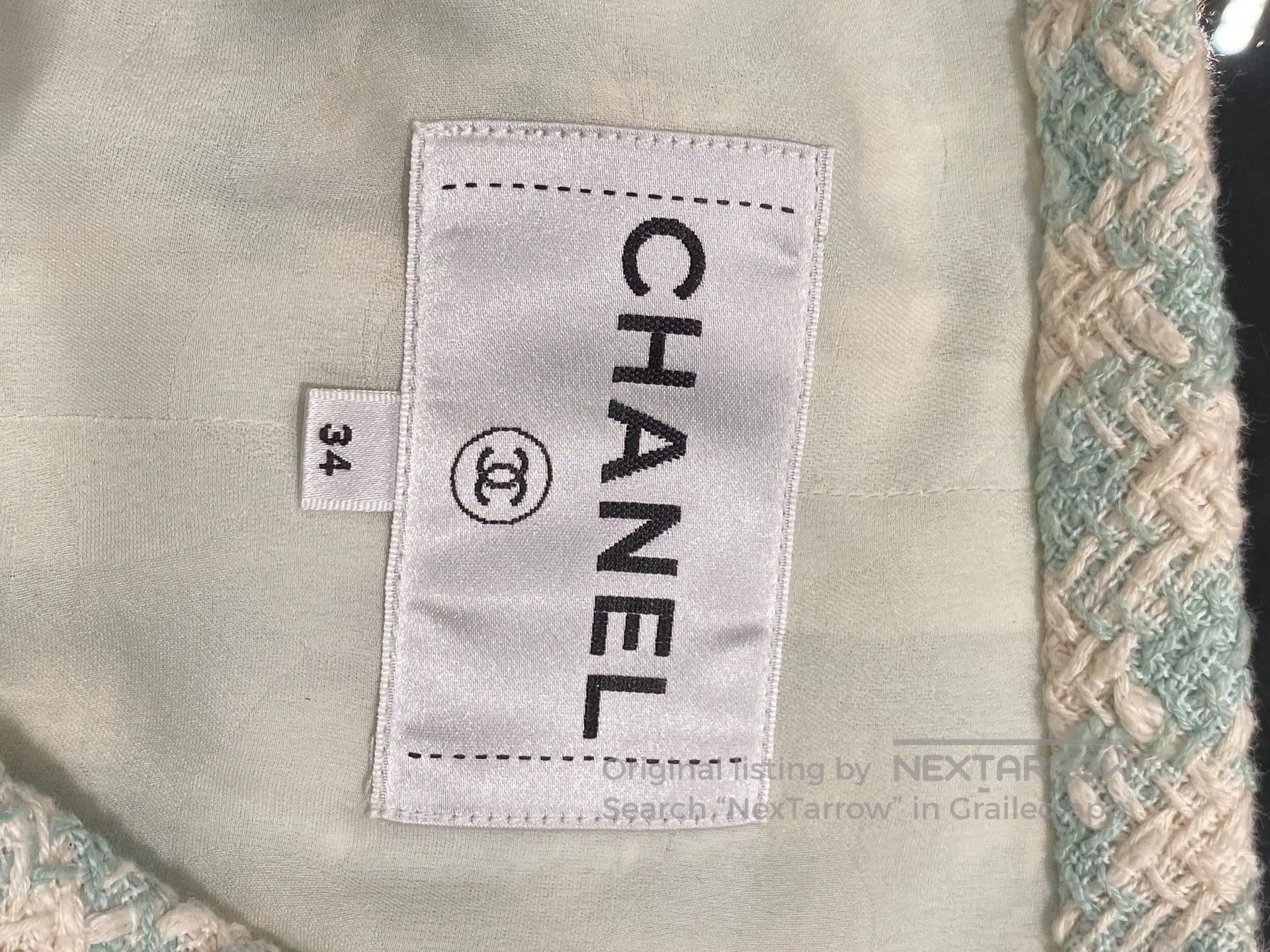 Chanel Chanel 23S Green Diamond Button Jacket. Size US S / EU 44-46 / 1 - 3 Thumbnail