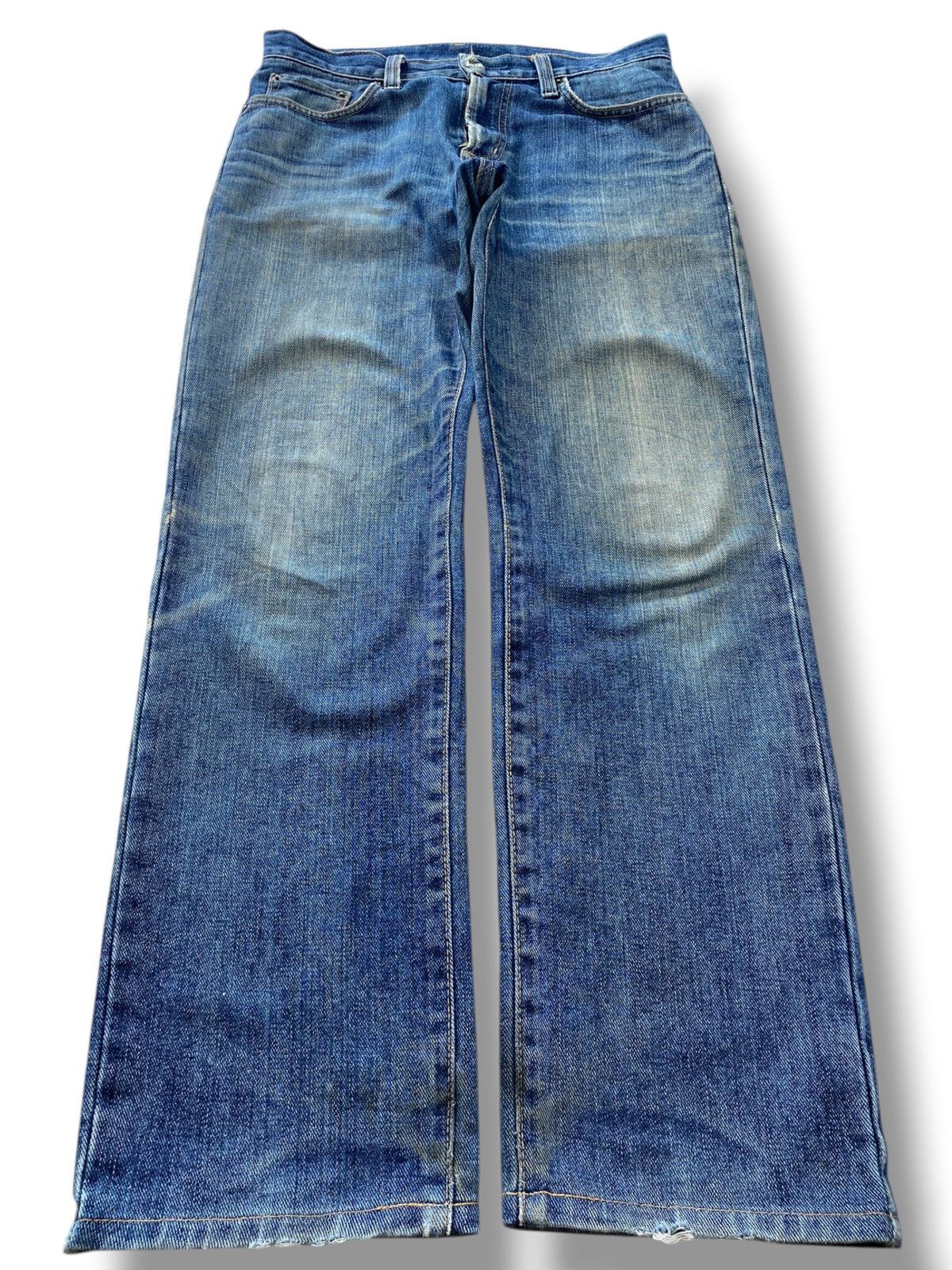 Edwin Edwin Faded Wash Whiskered Style Straight Leg Jeans Size US 30 / EU 46 - 1 Thumbnail