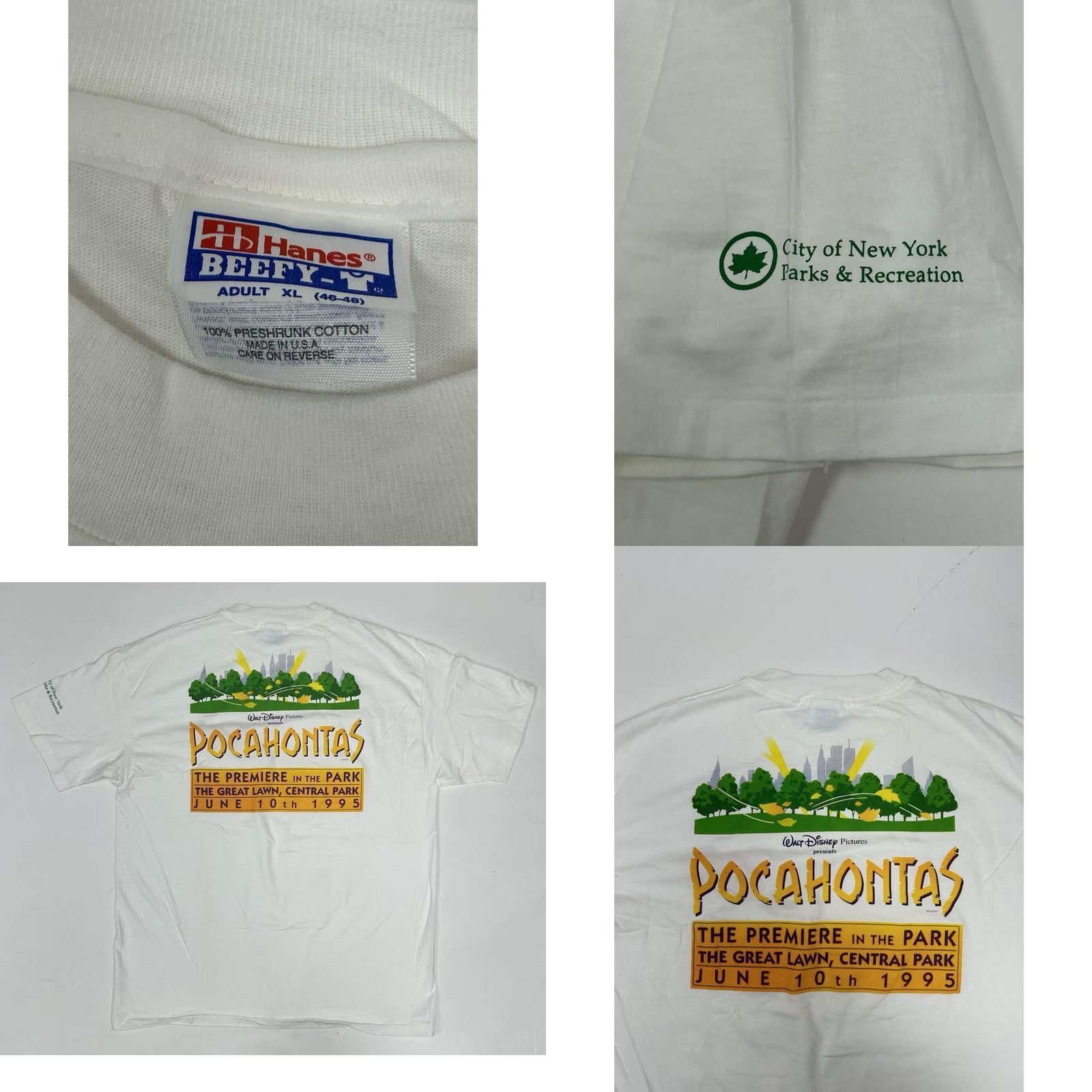 Disney VINTAGE Disney Pocahontas Movie Tee The Premiere In The Park Central Park 90s XL Size US XL / EU 56 / 4 - 8 Thumbnail