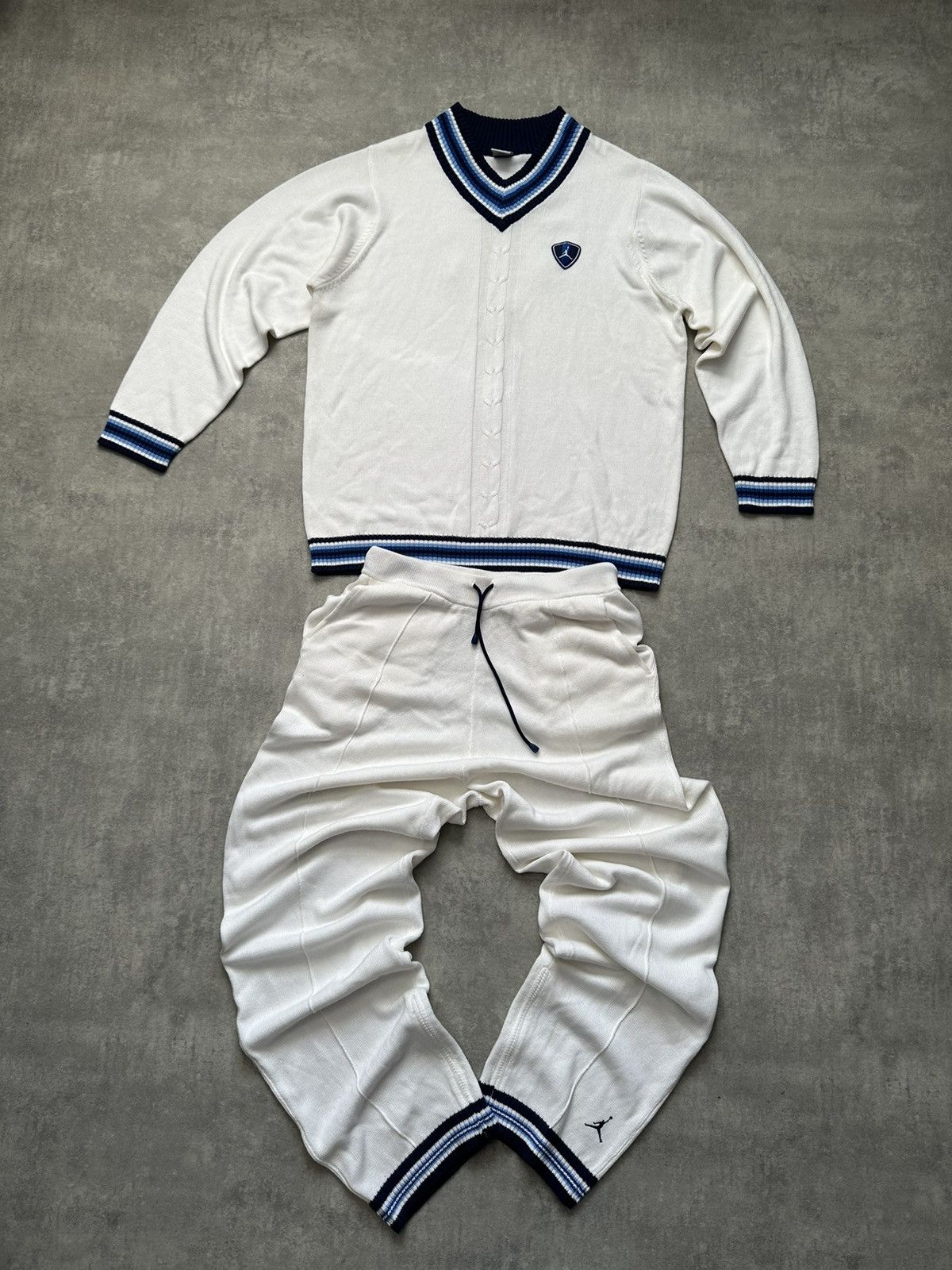 image of Jordan Vintage Jordan Cotton/acrylic Luxury Set Big Logo Ykk Mens Xxl White