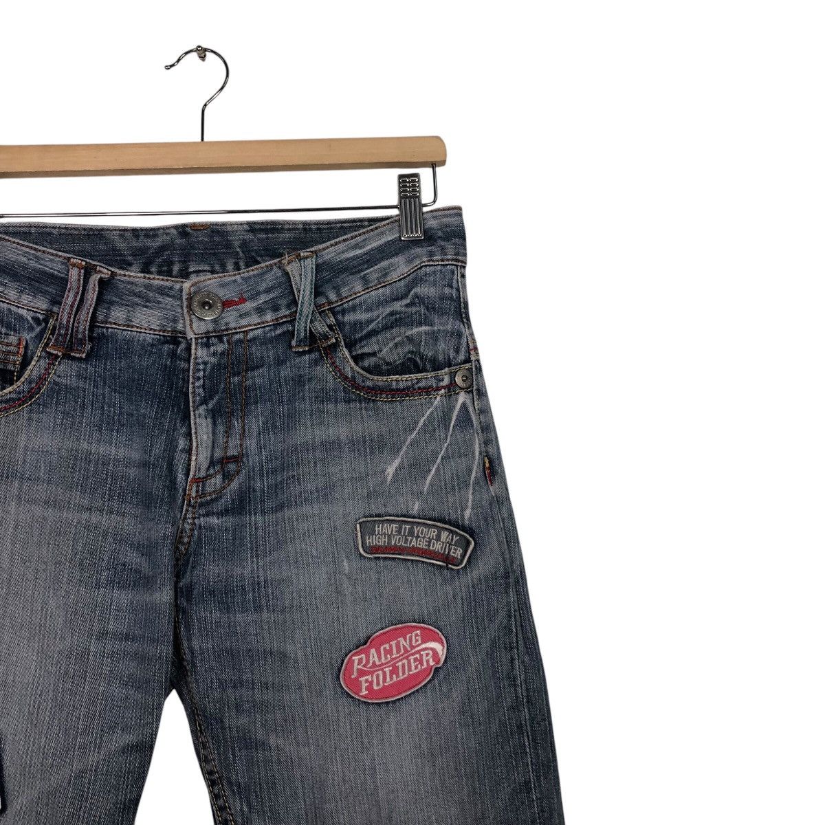 Hysteric Glamour 📌Vintage Distressed Denim Jeans Patchwork Design Full Print Size US 30 / EU 46 - 6 Thumbnail