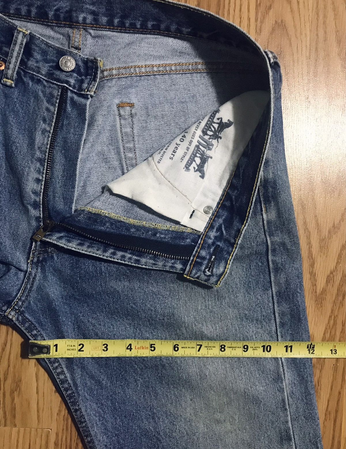 Levi's Levis Vintage Y2K 505 Straight Fit Med Wash Blue denim Jeans Size US 34 / EU 50 - 9 Thumbnail