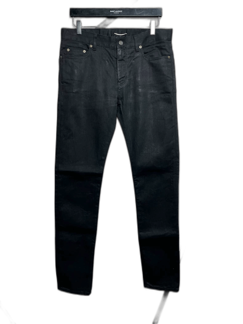 Saint Laurent Paris Saint Laurent Black Basic Denim Pants Size 32 Size US 32 / EU 48 - 1 Thumbnail
