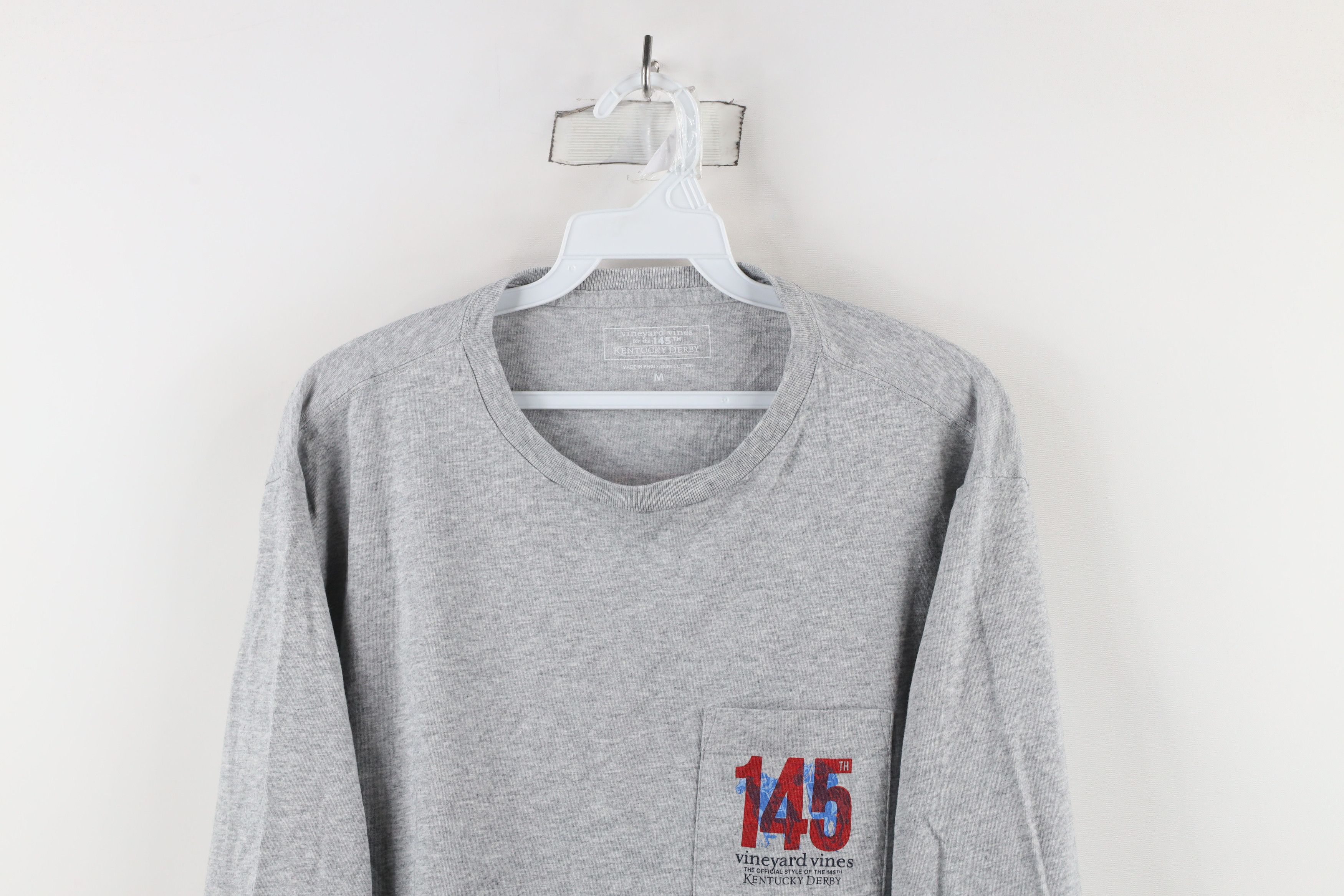 Vineyard Vines × Vintage Vineyard Vines Derby Long Sleeve Pocket T-Shirt Gray Size US M / EU 48-50 / 2 - 2 Thumbnail