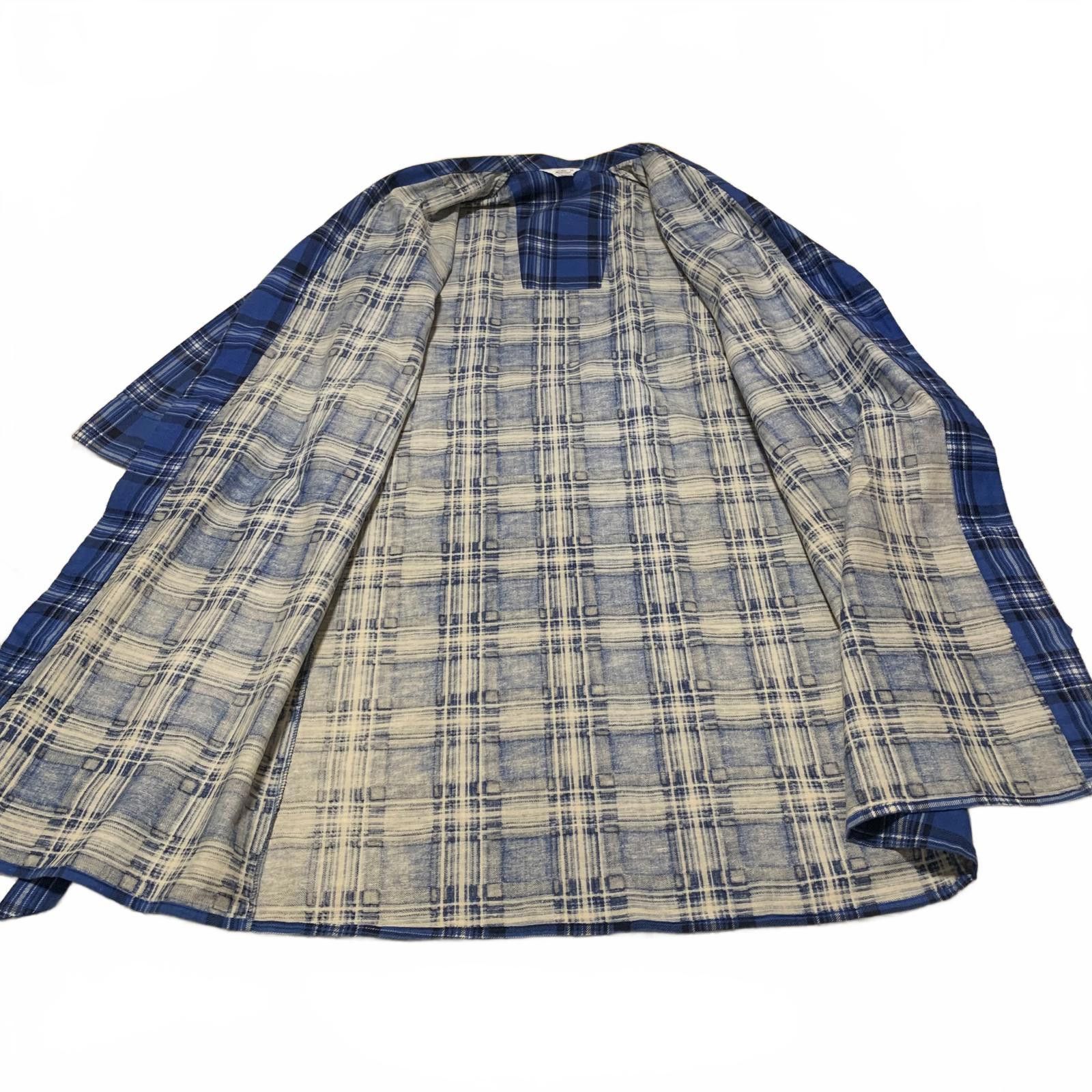 Other VTG 90s Harecourt Men's M Blue Plaid Cotton Robe with Belt Size ONE SIZE - 4 Thumbnail