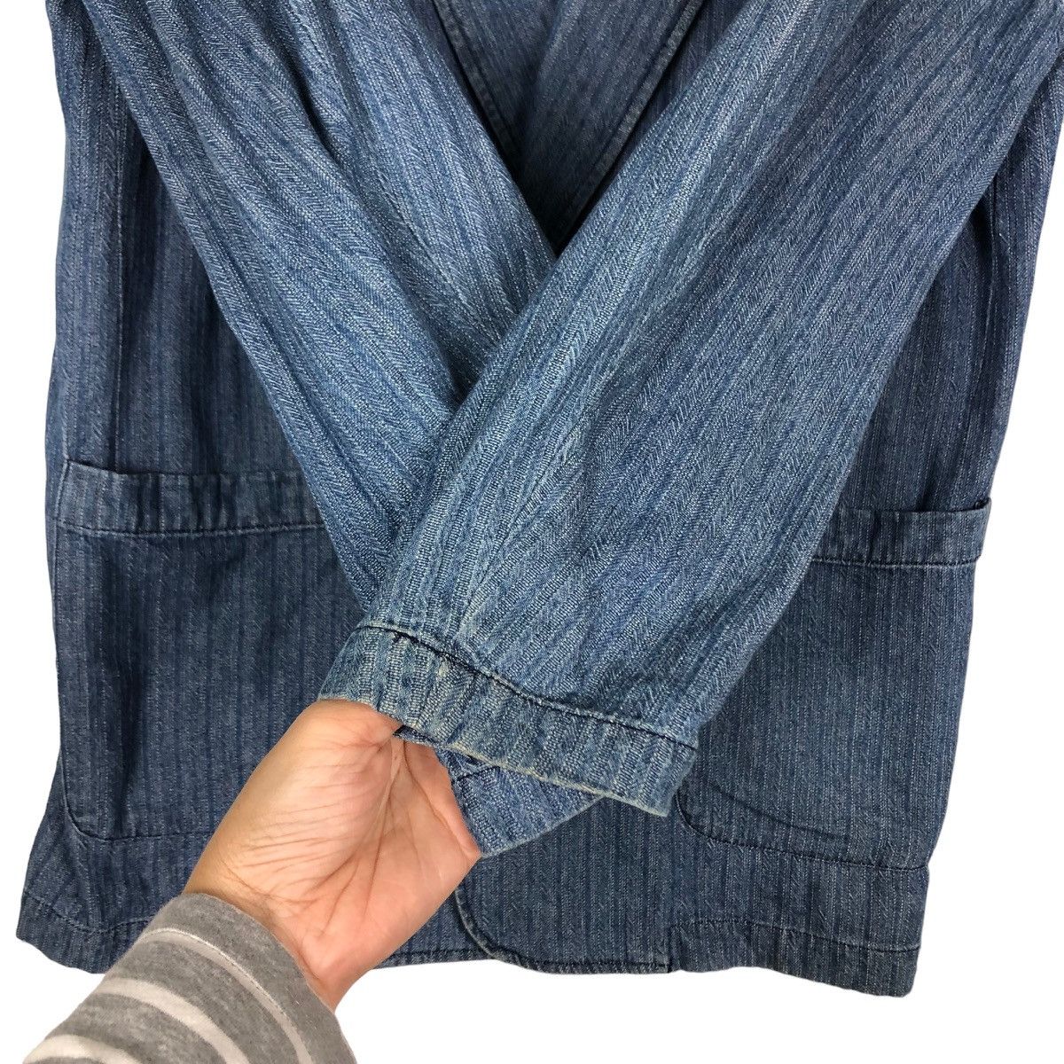 Japanese Brand 🔥Vintage Denim Jacket US World Inspire Kapital Japan Size US M / EU 48-50 / 2 - 15 Thumbnail