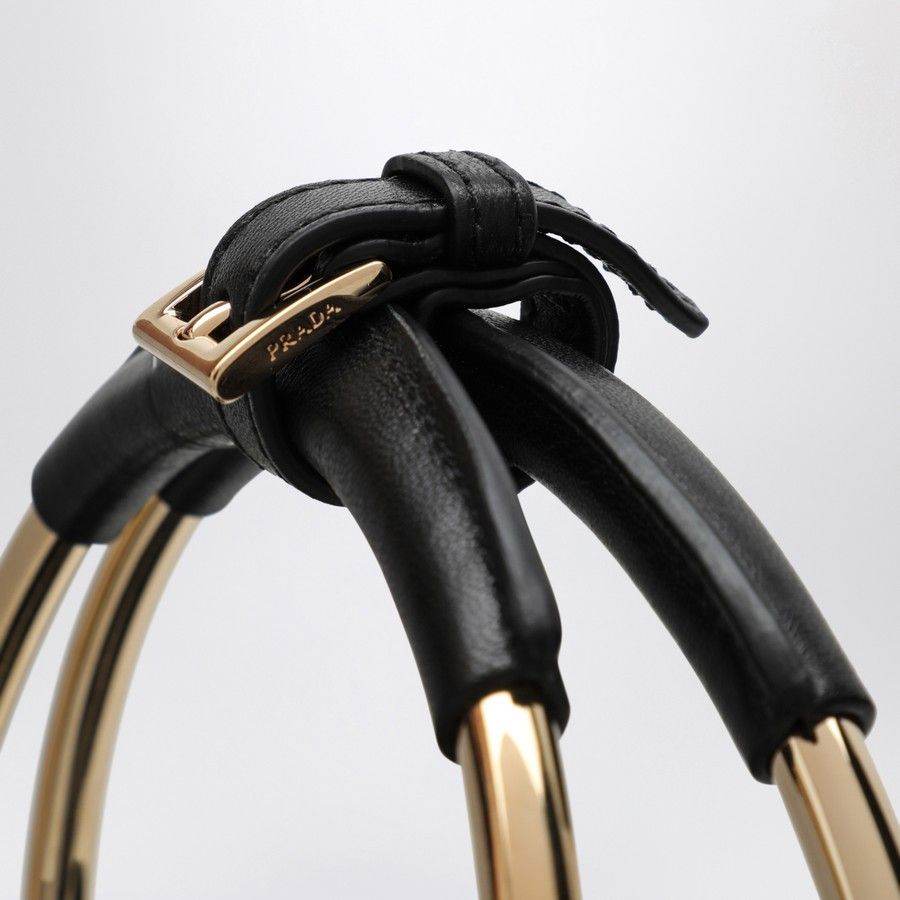 Prada o1d2blof0924 Size : OS / Leather Medium Bucket Bag In Black Size ONE SIZE - 5 Thumbnail