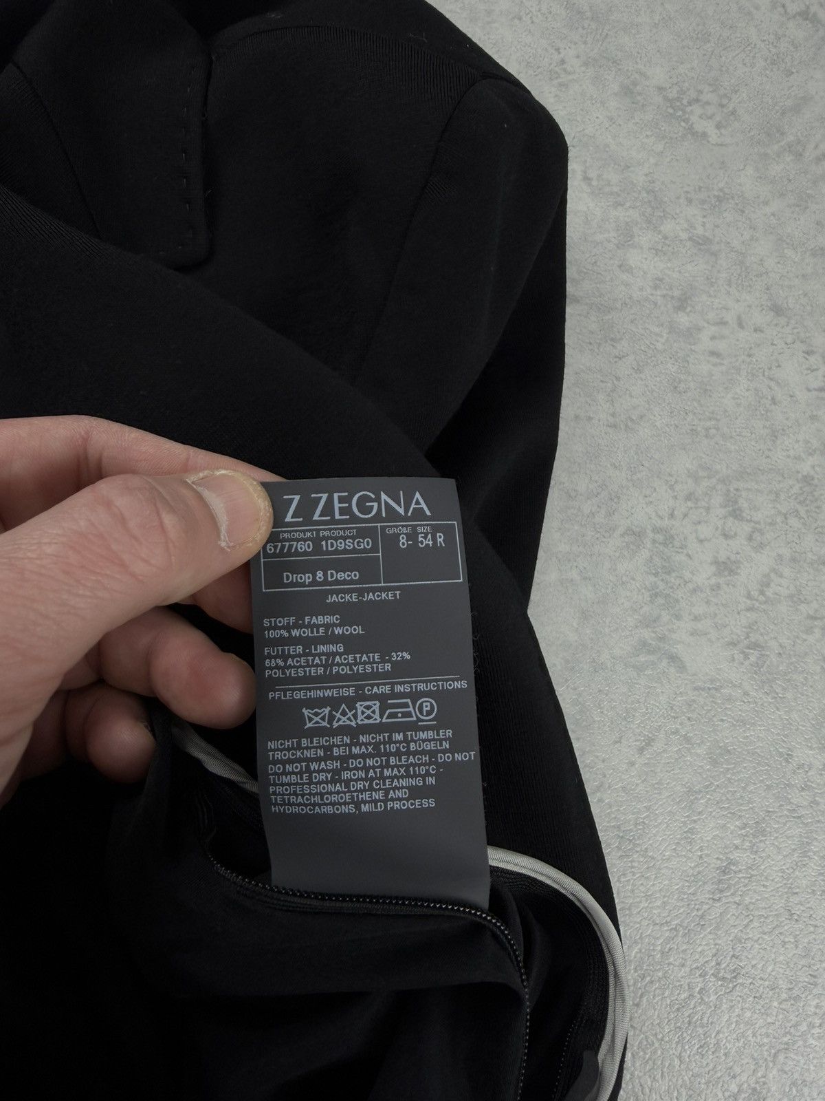 Z Zegna Z Zegna TM Wool Blazer Black Stretch Sport Coat Size 54R Size 44R - 10 Thumbnail