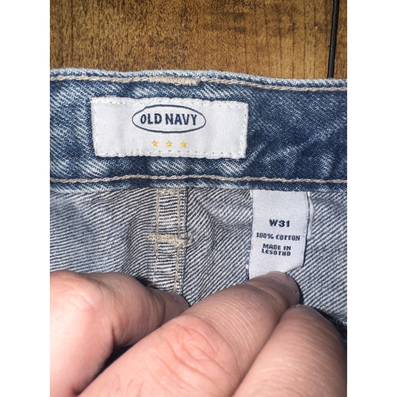Old Navy VINTAGE Old Navy Carpenter Denim Shorts Men Blue 31 Paint Splatter 90s Y2K Skater Leather? Size US 31 - 4 Thumbnail