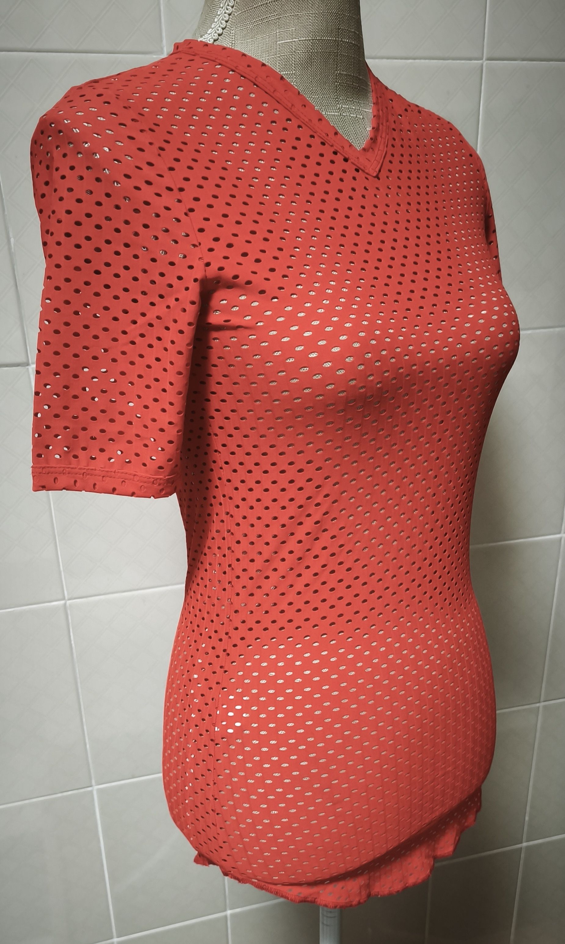 Jean Paul Gaultier Year: 1995 - Coral perforated top Size S / US 4 / IT 40 - 14 Thumbnail
