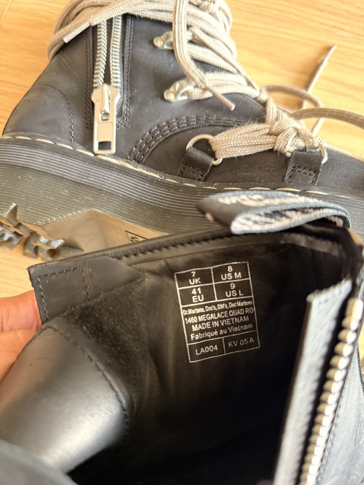 Dr. Martens × Rick Owens Dr. Martens 1460 DRKSHDW Quad Sole Mega Lace Boot Size US 9 / IT 39 - 5 Thumbnail