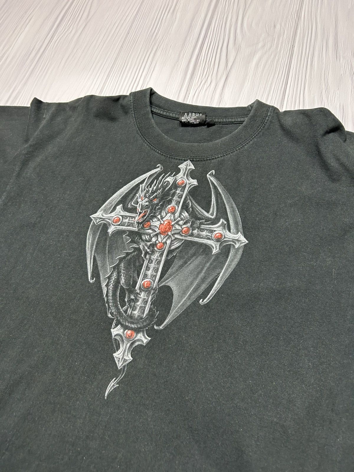 Vintage Vintage Spiral Dragon Sword Gothic 666 Longsleeve Size XL Size US XL / EU 56 / 4 - 9 Thumbnail