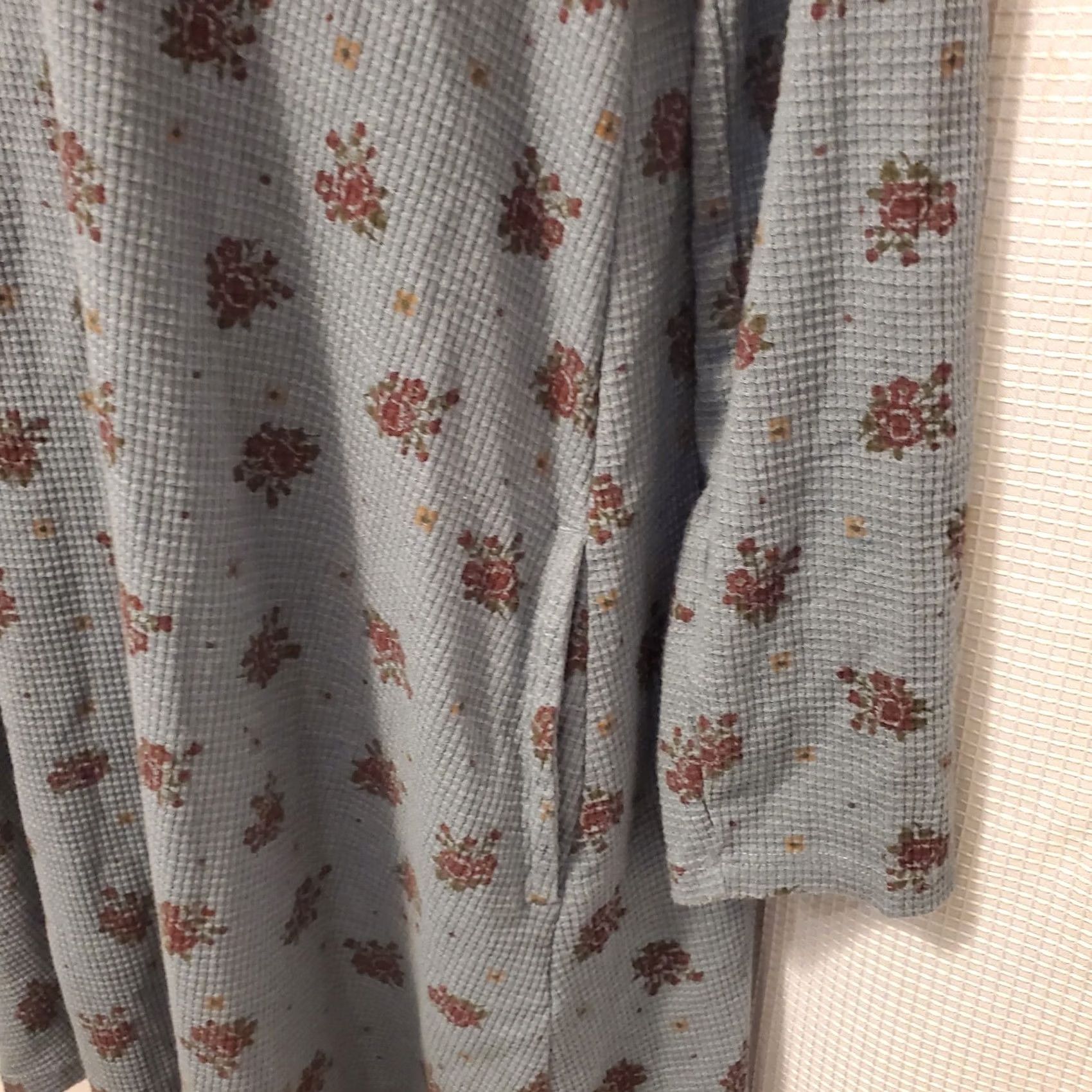 Toad&Co - TOAD & Co. Waffle Knit Dress Womens Size M Blue Floral Long Sleeve Boho Size M / US 6-8 / IT 42-44 - 6 Thumbnail