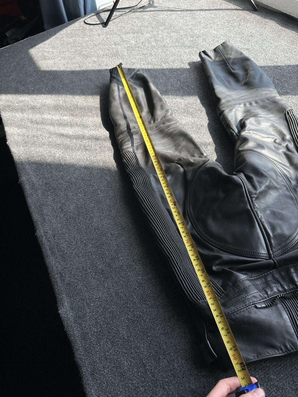 Leather 🚨Vintage leather pants motorcycles Black LUXURY Y2K Size 25" / US 0 / IT 36 - 17 Thumbnail