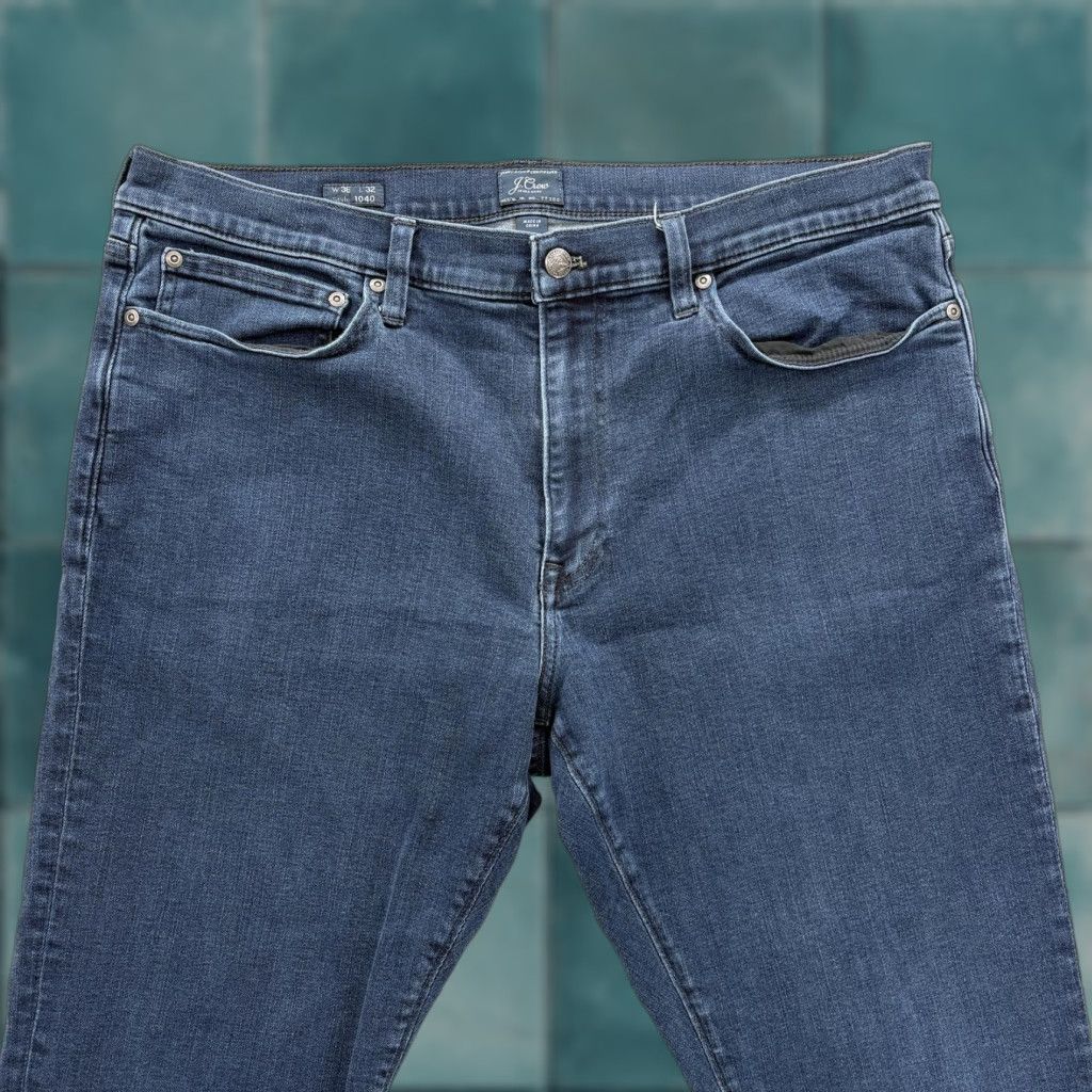 J.Crew J.Crew 1040 Stretch Jeans Mens 36x32 Blue Dark Wash Athletic Taper Denim Casual Size US 36 / EU 52 - 1 Thumbnail