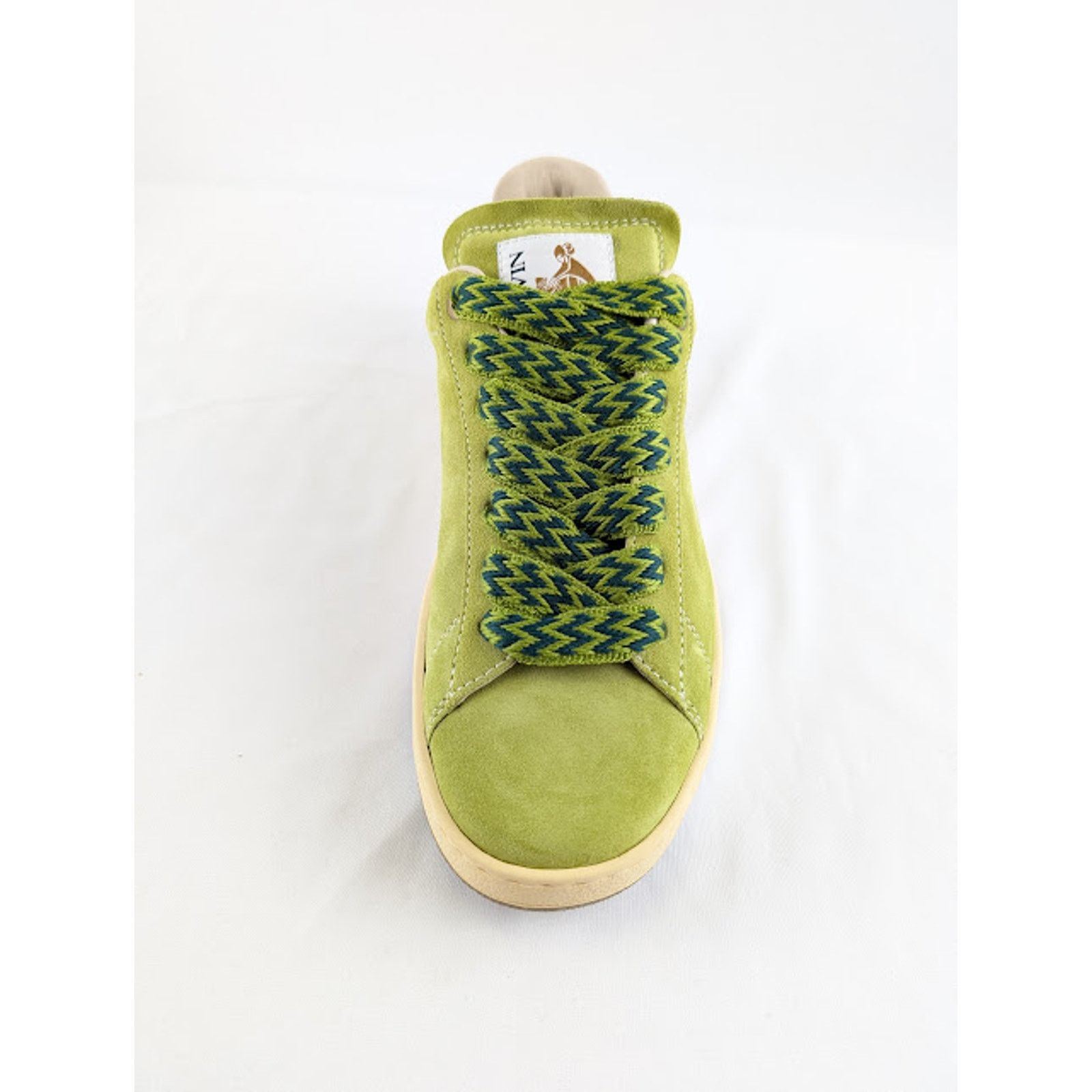Lanvin o1rshd1 Lite Curb Low Top Sneakers in Asinth Green Size US 8 / EU 41 - 7 Thumbnail