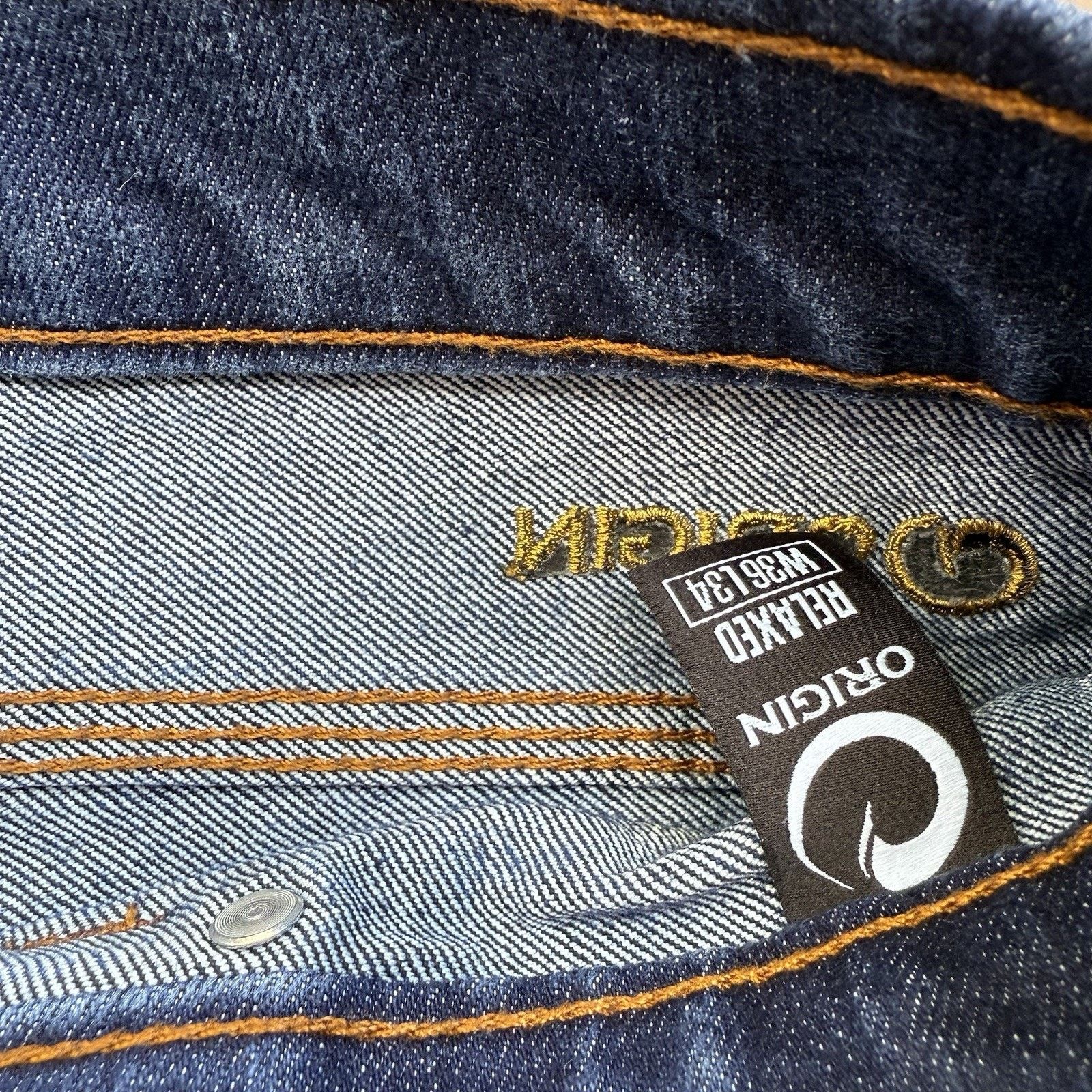 Original Chuck Origin Delta Flex Jeans Blue Straight Leg Dark Wash Relaxed Size US 38 / EU 54 - 5 Thumbnail