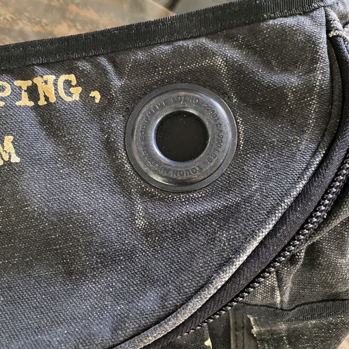 Designer TOUGH Jeansmith Black Utility Waist Bag with Yellow Print Size ONE SIZE - 8 Thumbnail