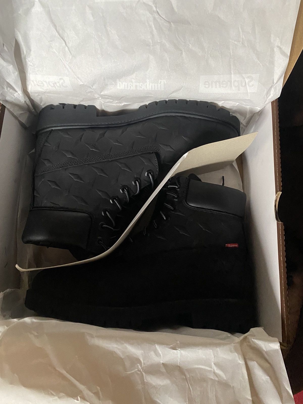 Supreme × Timberland Timberland Premium Waterproof Boot Supreme Diamond Plate Size US 8.5 / EU 41-42 - 3 Thumbnail