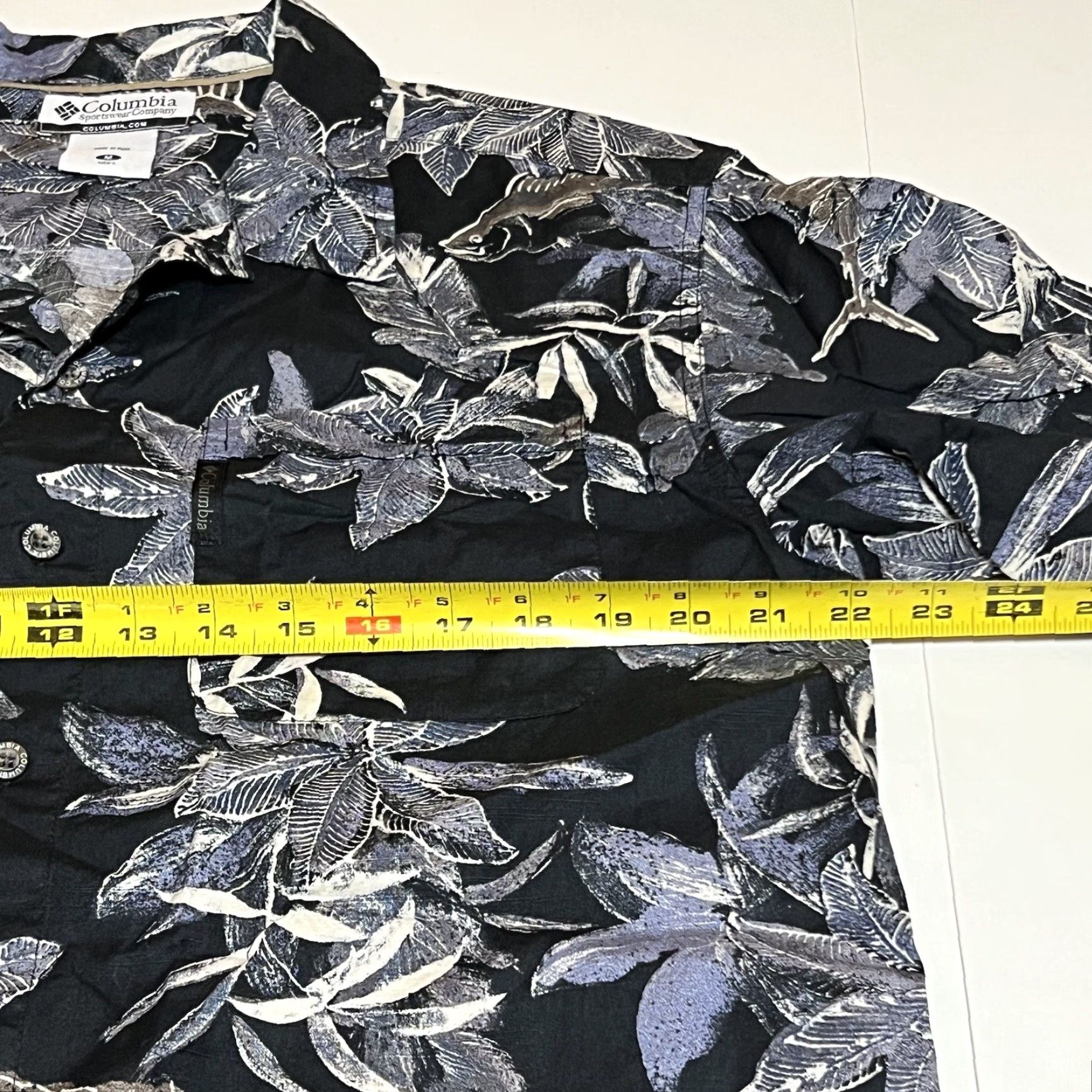 Gloverall Columbia Shirt Mens M Button Up Floral Fish Print Casual Size US M / EU 48-50 / 2 - 6 Thumbnail