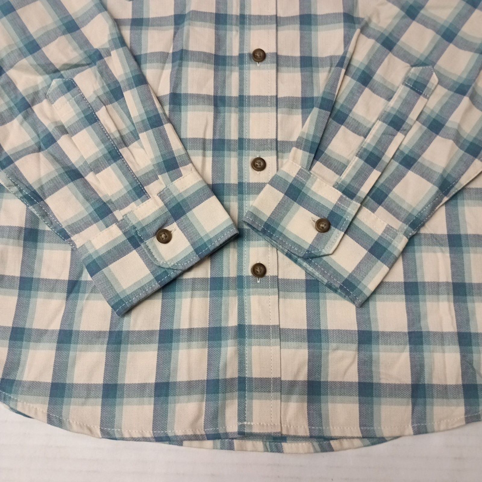 Wrangler Wrangler Cowboy Wash Twill Shirt Men's M Nile Blue Checkered Size US M / EU 48-50 / 2 - 2 Thumbnail