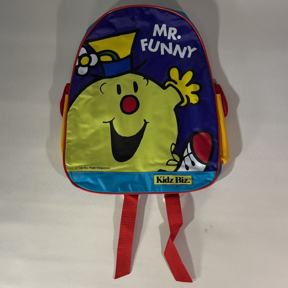 Vintage Vintage 90s Mr. Men Mr. Funny Kidz Biz Purple Green Backpack Size ONE SIZE - 3 Thumbnail