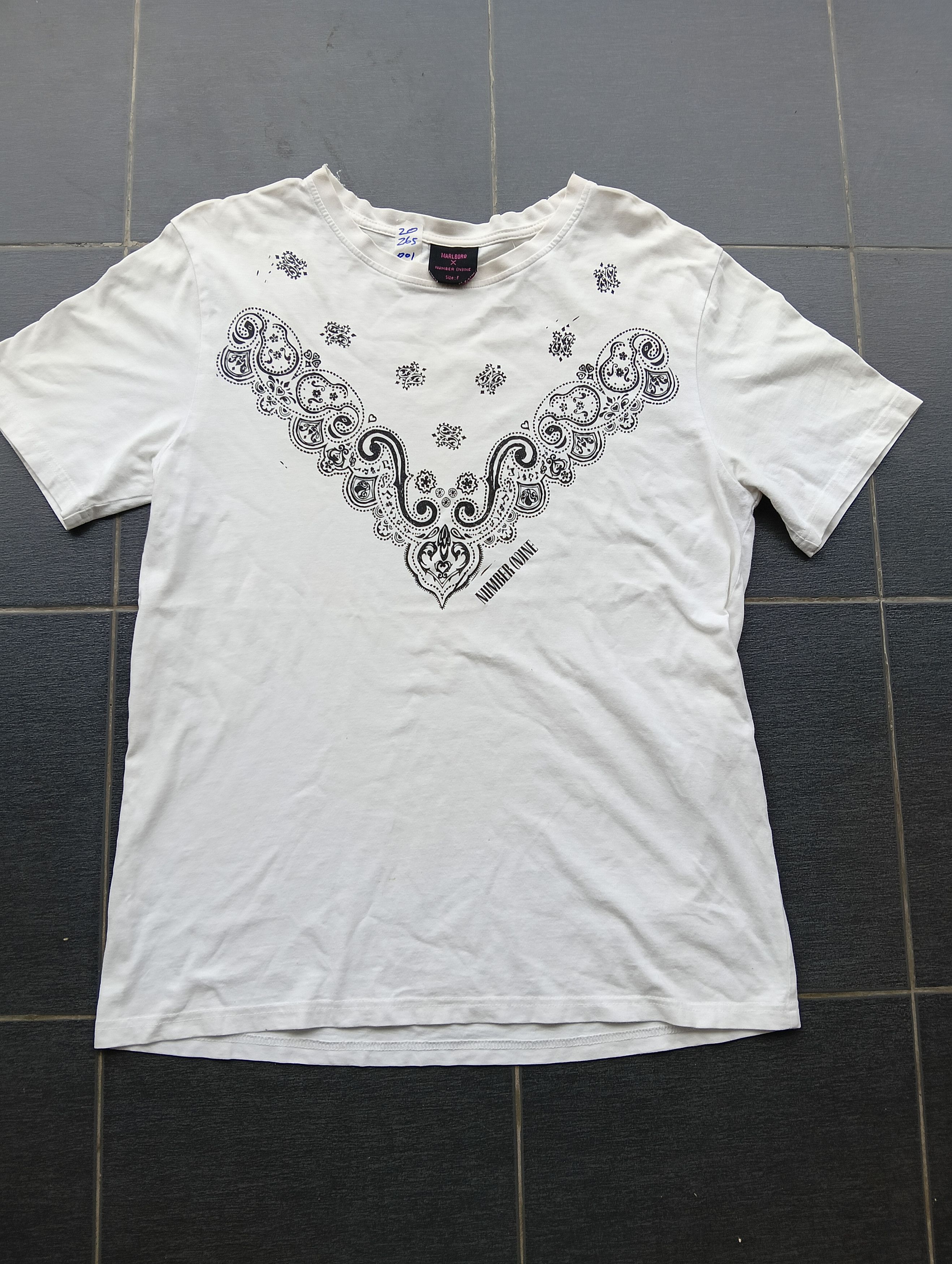 Marlboro marlboro x number nine collab size m big logo tee Size US M / EU 48-50 / 2 - 2 Thumbnail