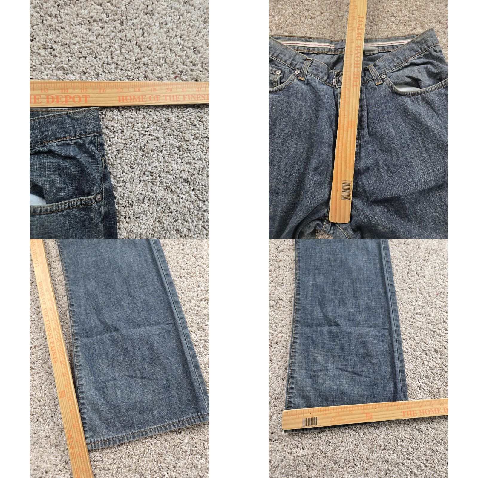 John Varvatos John Varvatos Jeans Mens 36x32 Blue Denim Straight Leg Baggy Fit Medium Wash 5-Pocket Distressed Regular Modern Rock USA Jeans Mens Size US 36 / EU 52 - 9 Thumbnail